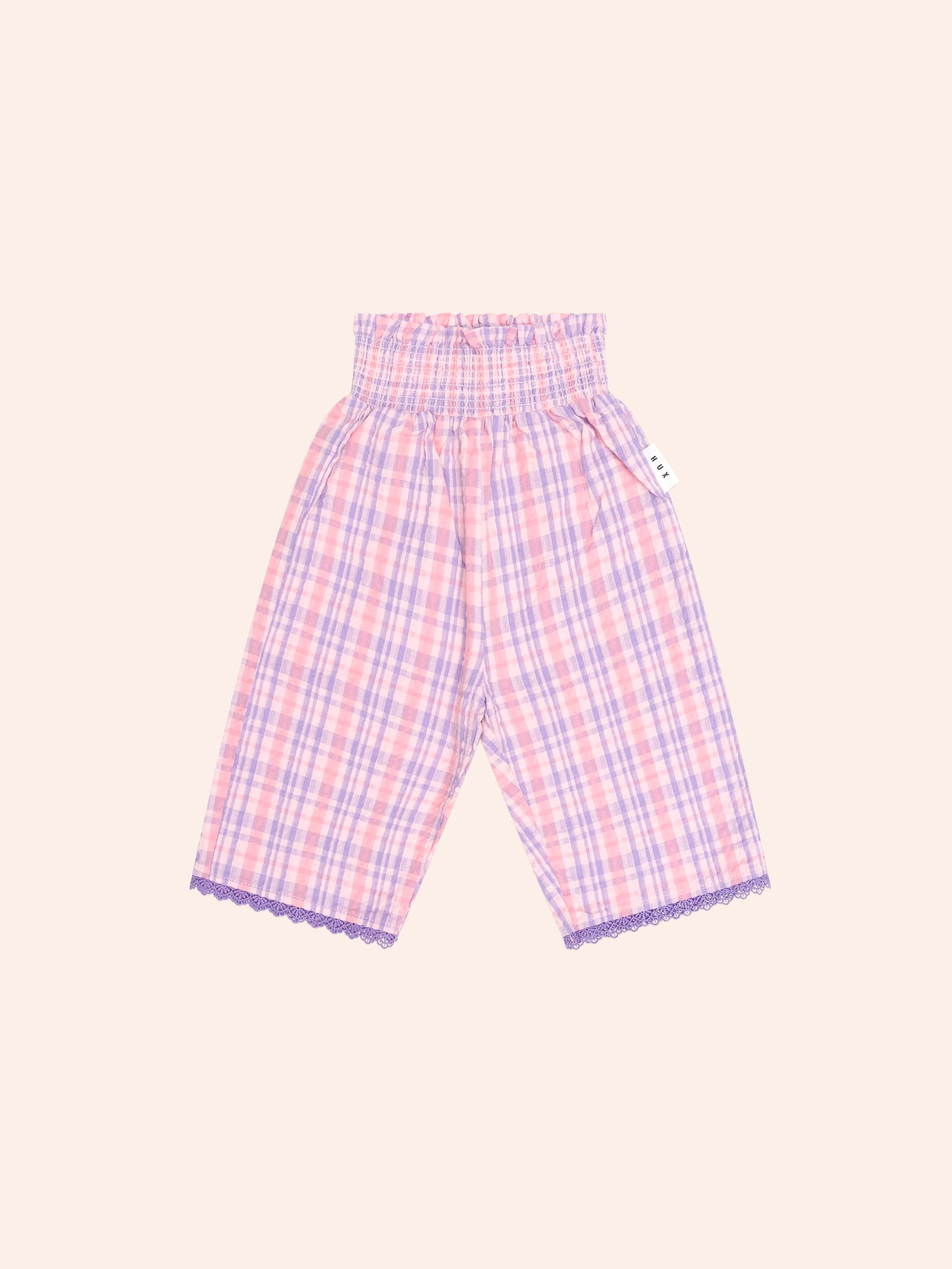 Tropical Check Paperbag Pant PANT Huxbaby Shopify