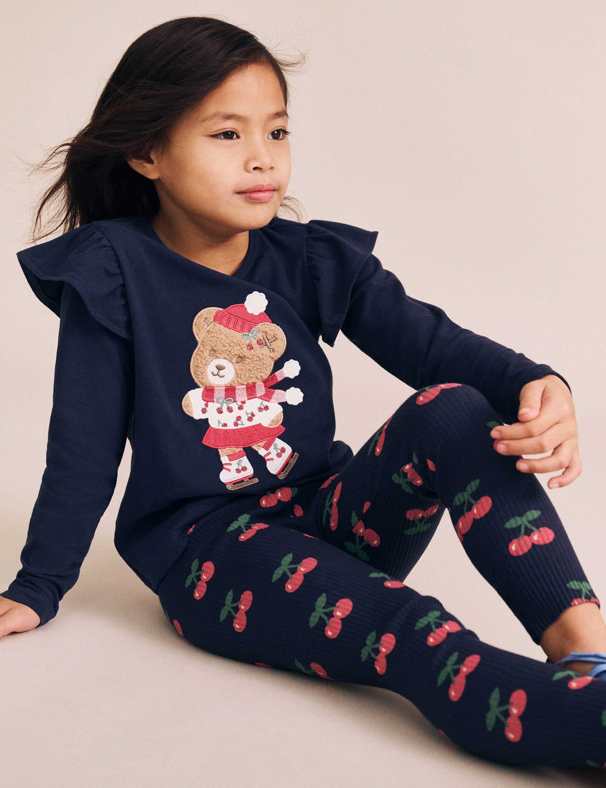 Very Cherry Rib Legging LEGGING Huxbaby