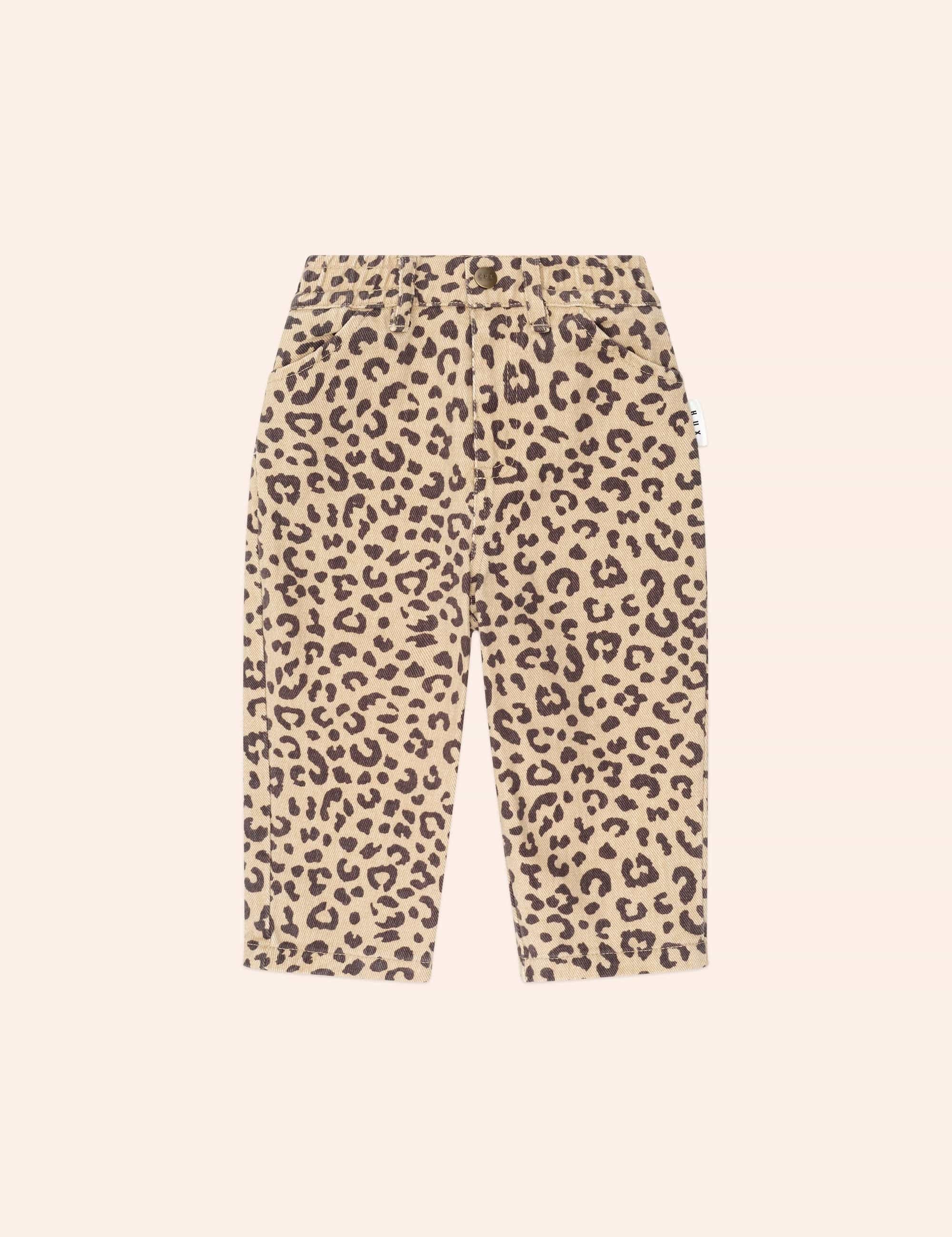 Leopard Print Denim Jeans PANT Huxbaby