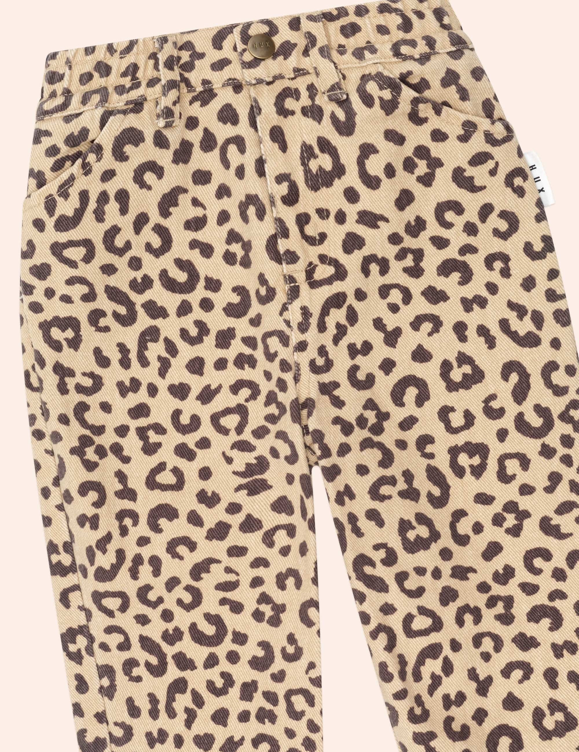 Leopard Print Denim Jeans PANT Huxbaby
