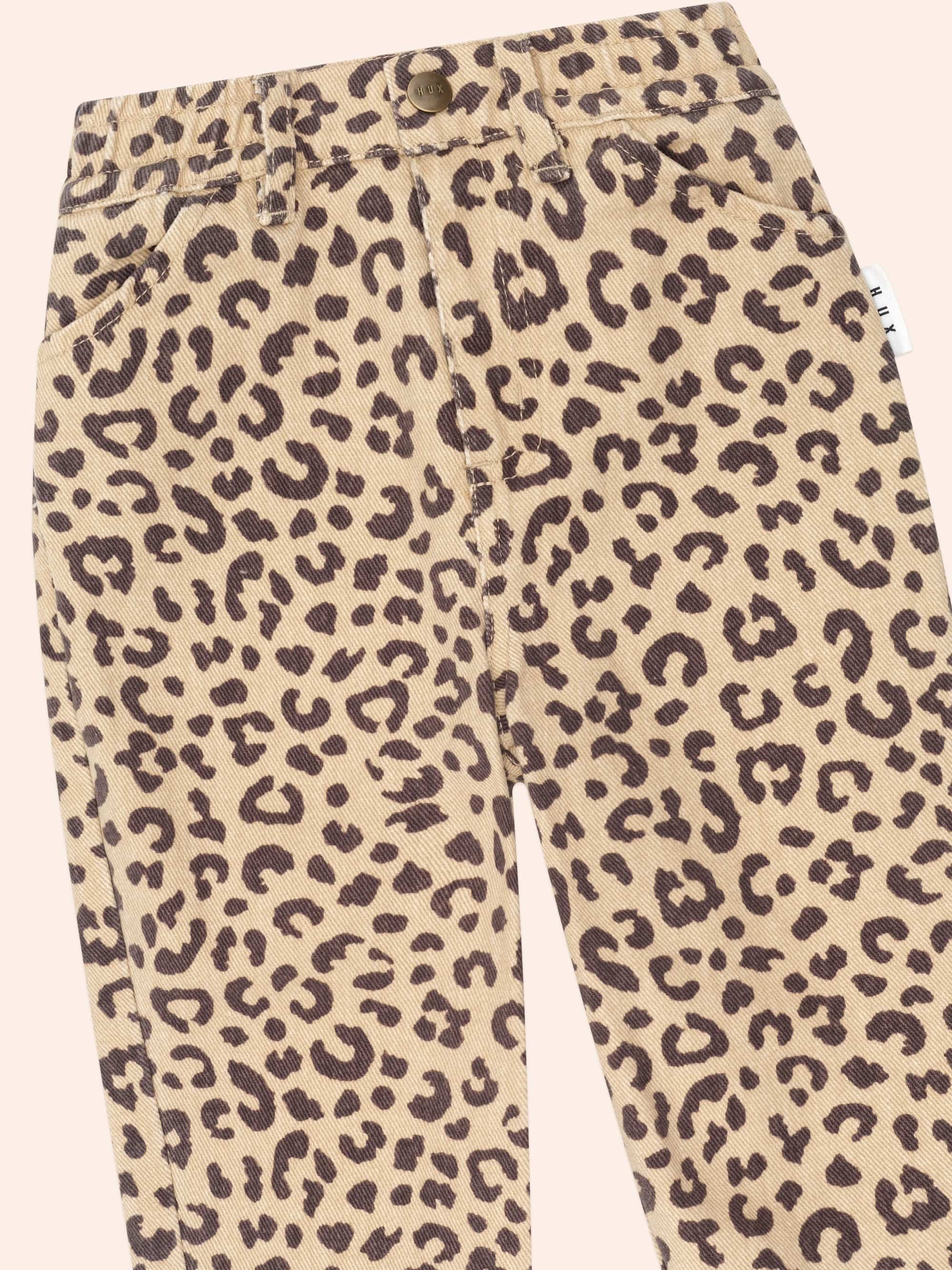 Leopard Print Denim Jeans PANT Huxbaby