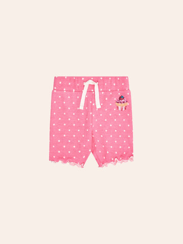 Icing-On-The-Cupcake Polka Dot Rib Bike Short SHORT Huxbaby Shopify