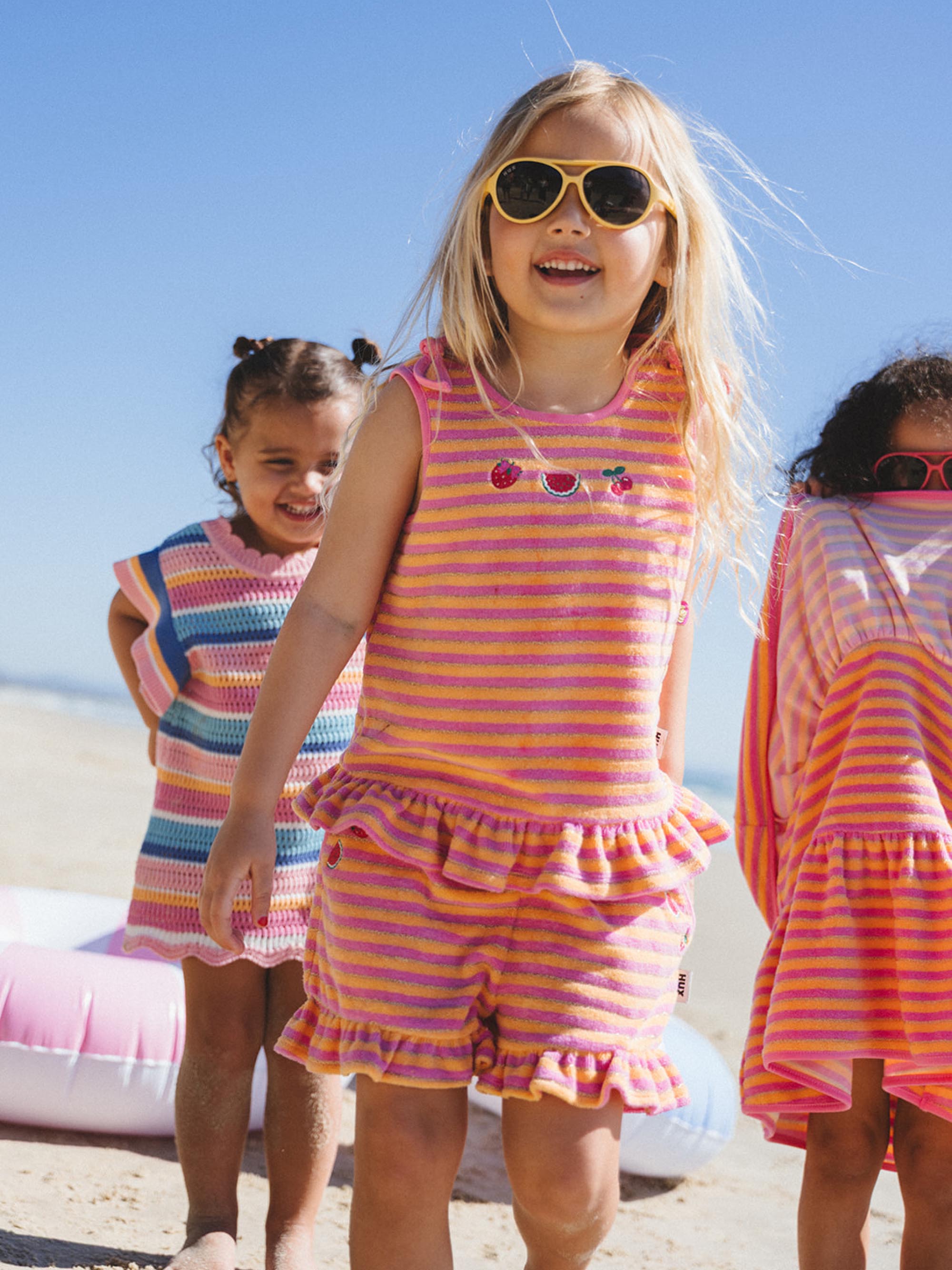 Tropical Fruit Stripe Skort SHORT Huxbaby Shopify