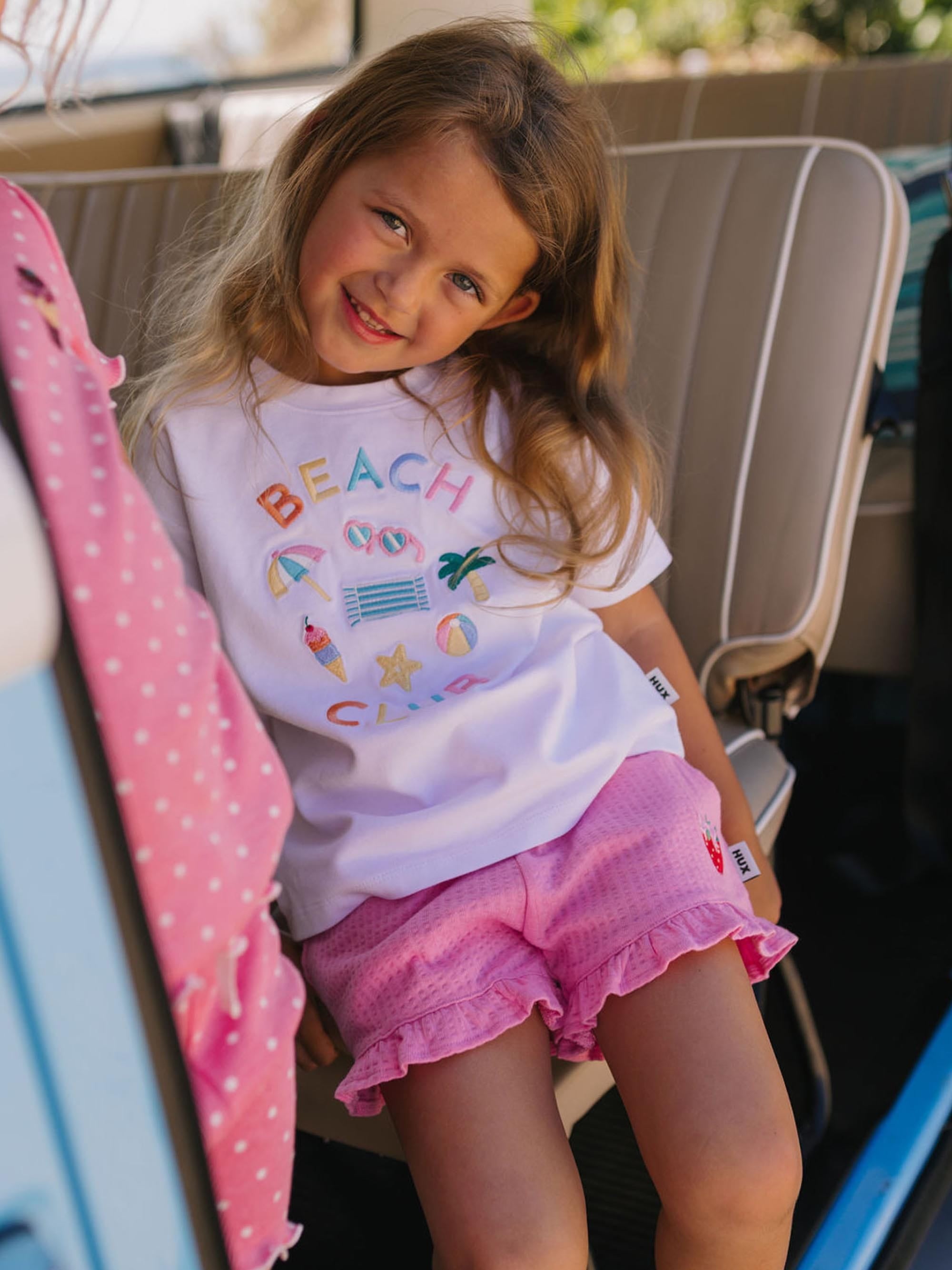 Berry Sweet Seersucker Frill Short SHORT Huxbaby Shopify