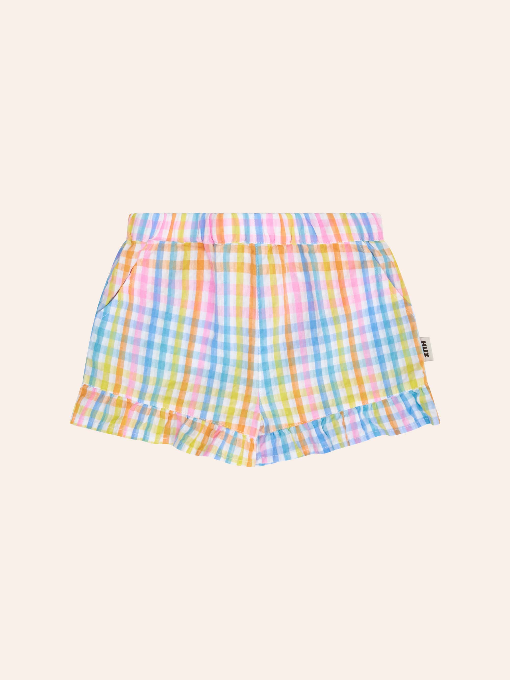 Rainbow Check Lace Frill Skort SHORT Huxbaby Shopify