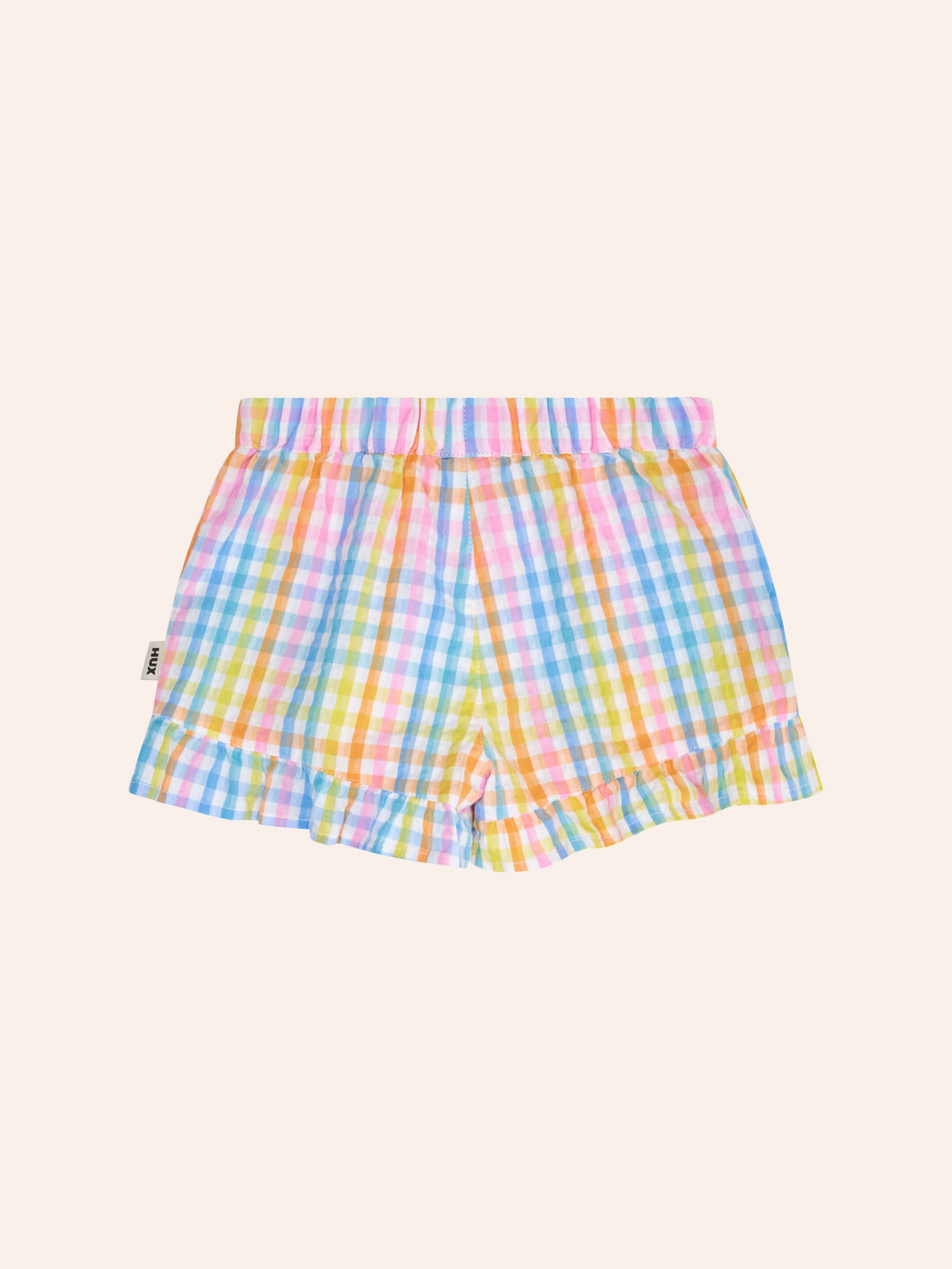 Rainbow Check Lace Frill Skort SHORT Huxbaby Shopify