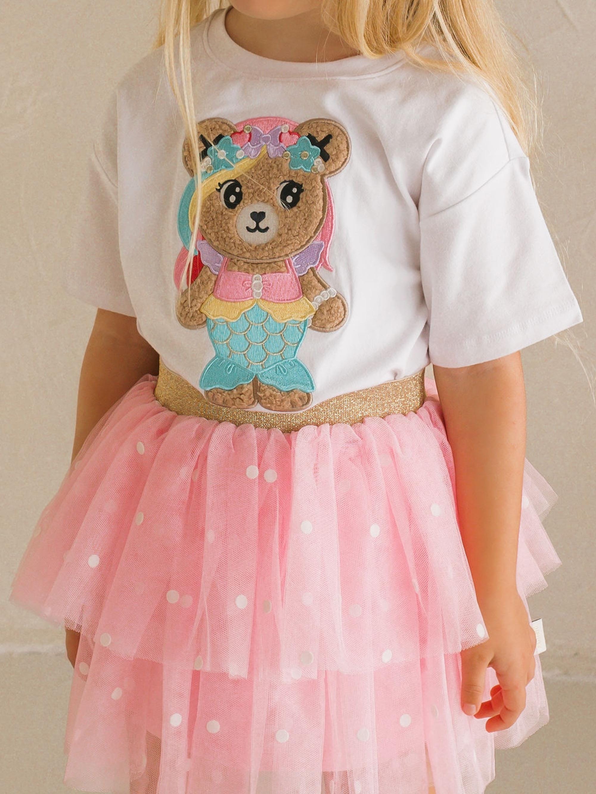 Foil Polka Dot Tiered Tulle Skirt SKIRT Huxbaby Shopify