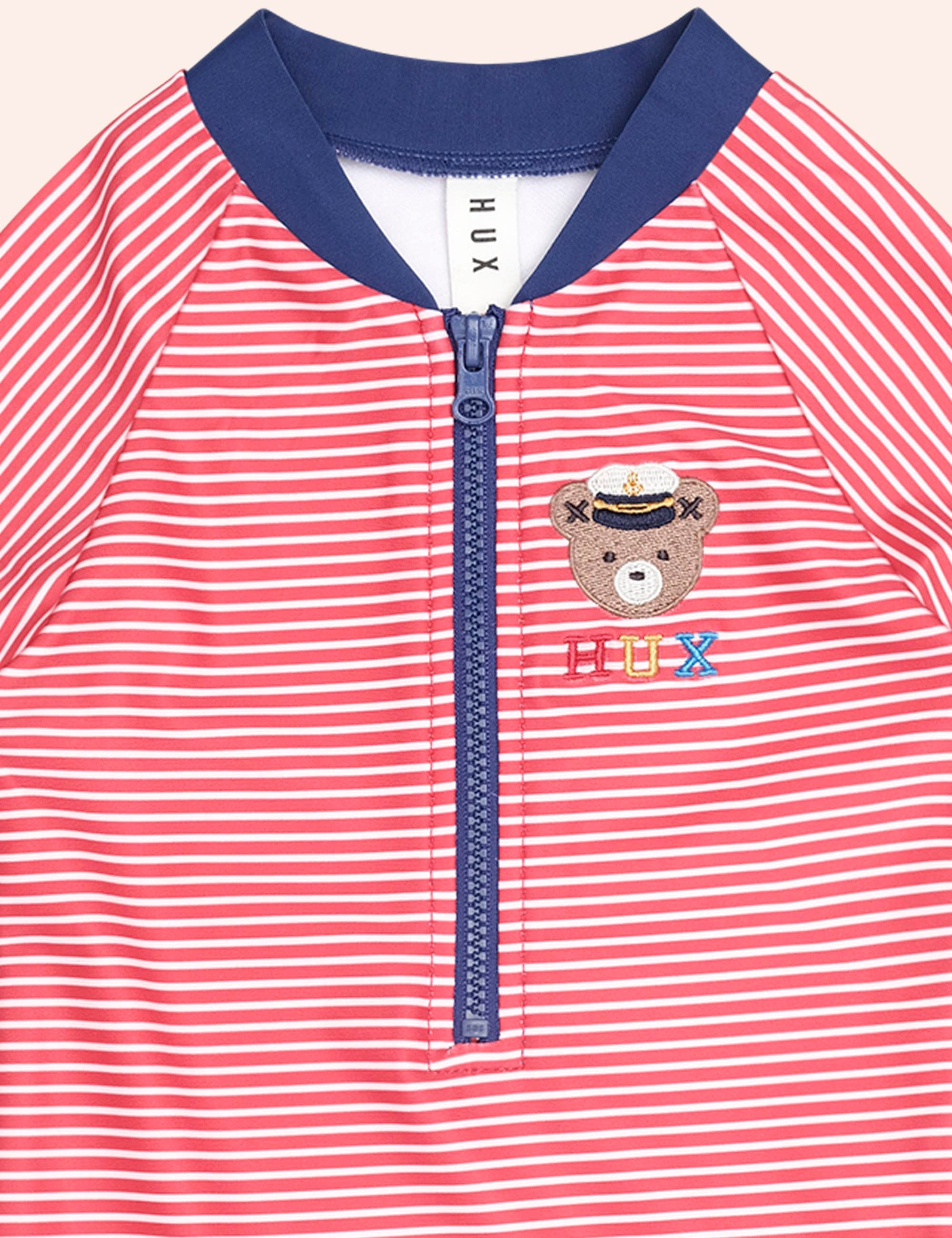 Red Stripe Hux Rashsuit SWIMWEAR Huxbaby Shopify