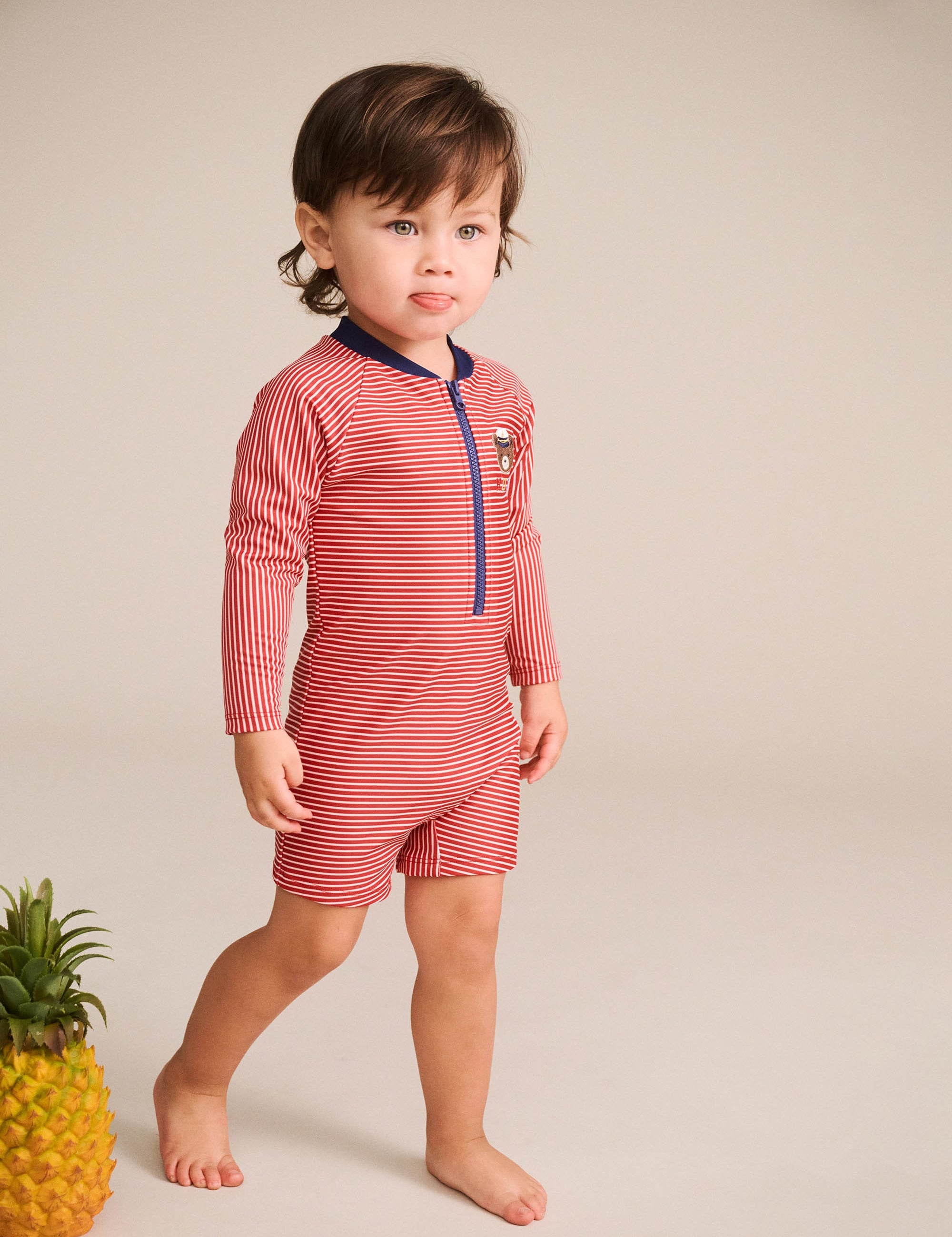Red Stripe Hux Rashsuit SWIMWEAR Huxbaby Shopify