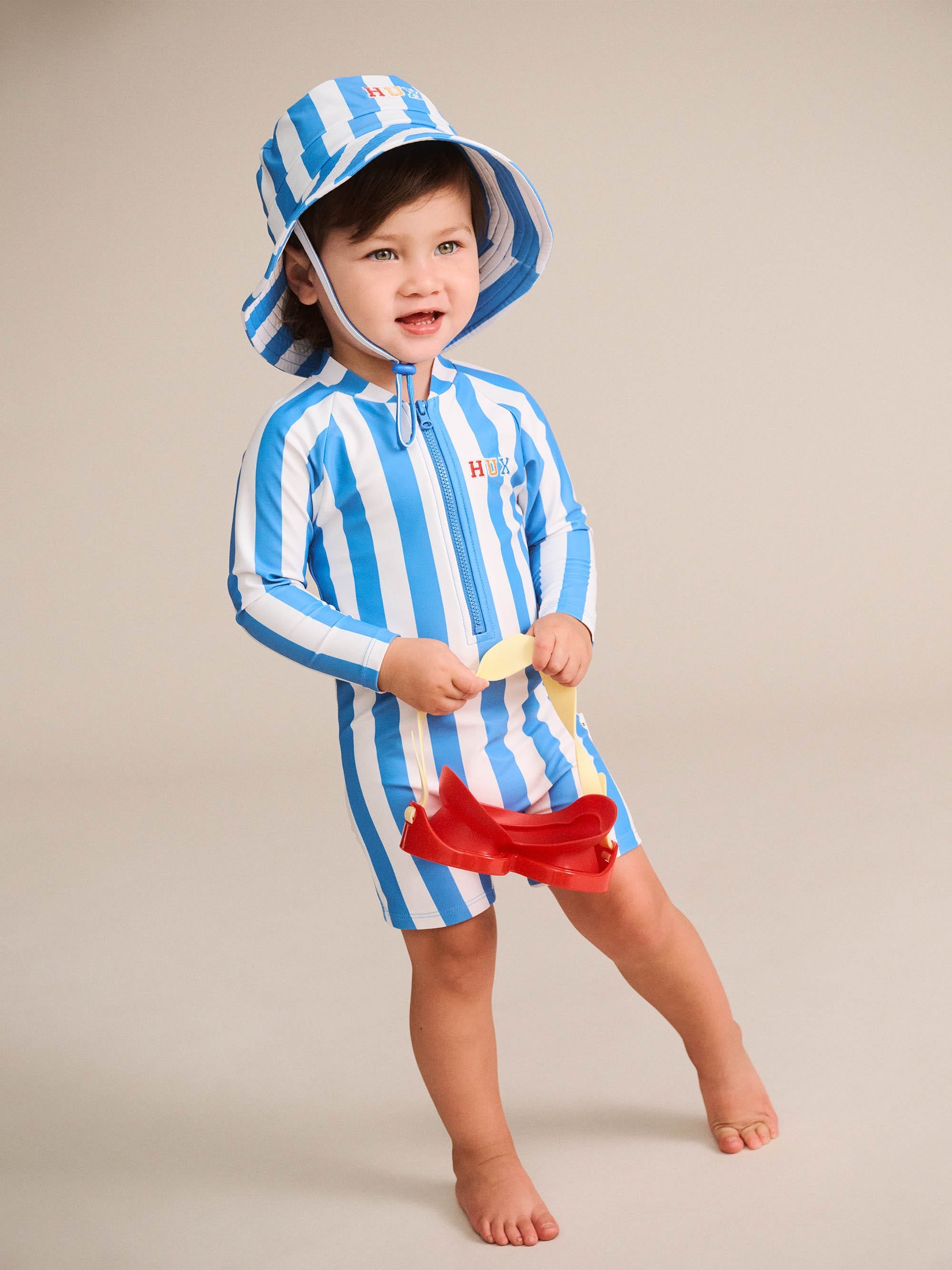 Huxbaby Shopify SWIMWEAR Nautical Stripe Swimhat