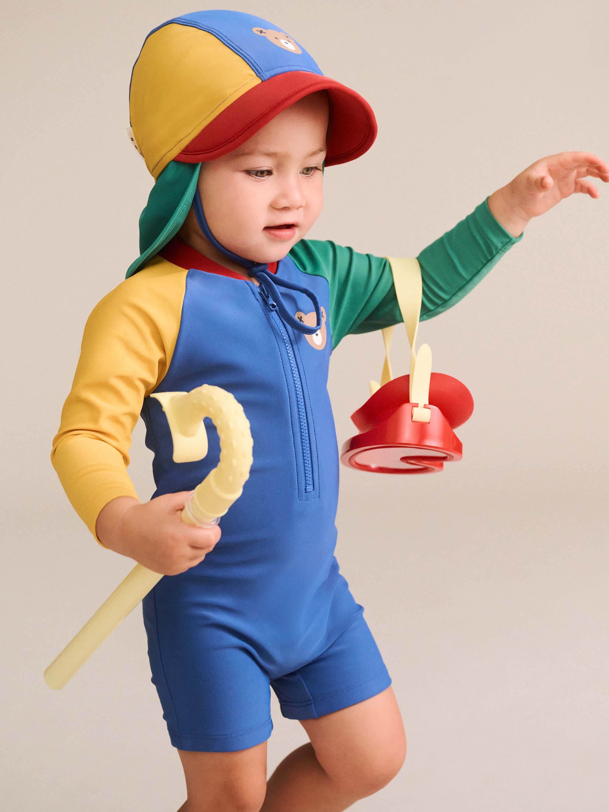 Huxbear Colour Block Rashsuit SWIMWEAR Huxbaby Shopify