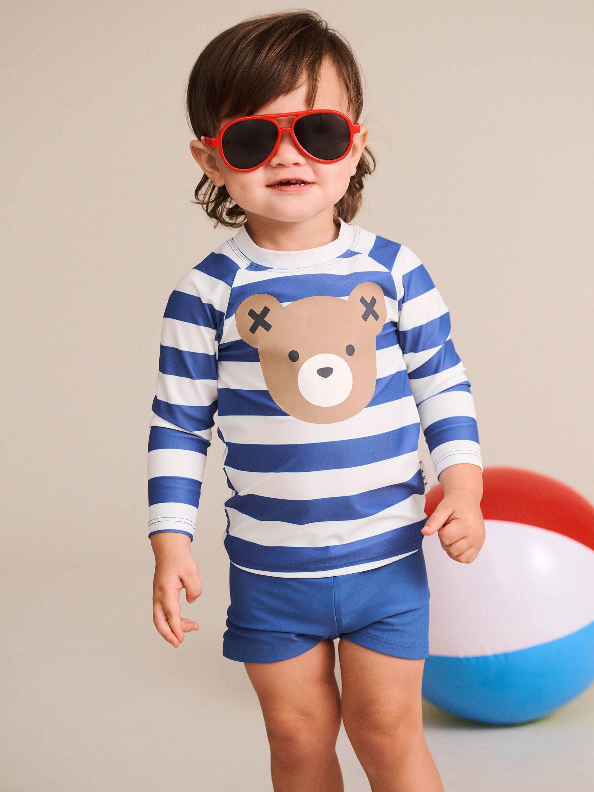 Stripe Huxbear 2Pc Swim Set SWIMWEAR Huxbaby Shopify