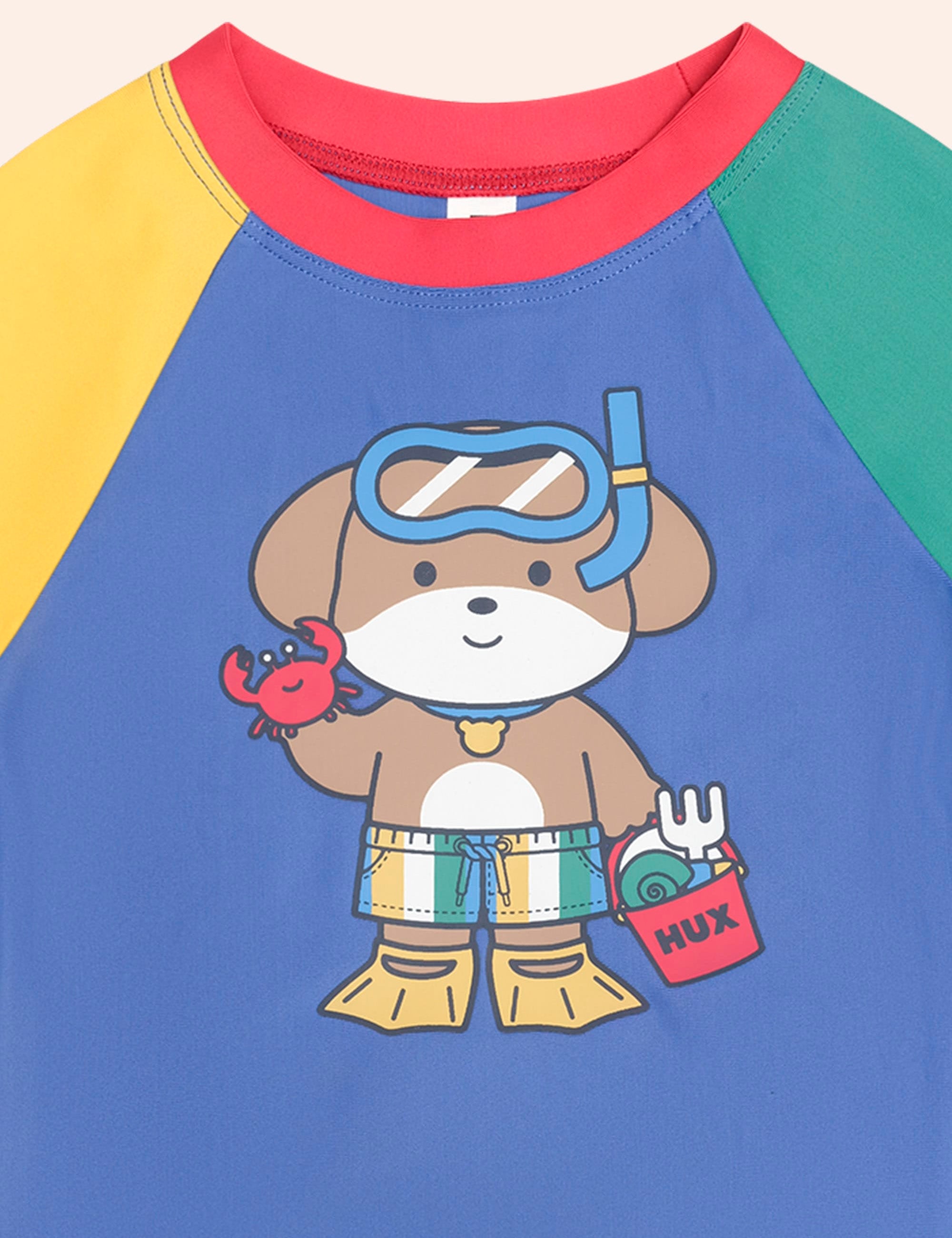 Beach Puppy Colour Block Rashie SWIMWEAR Huxbaby Shopify