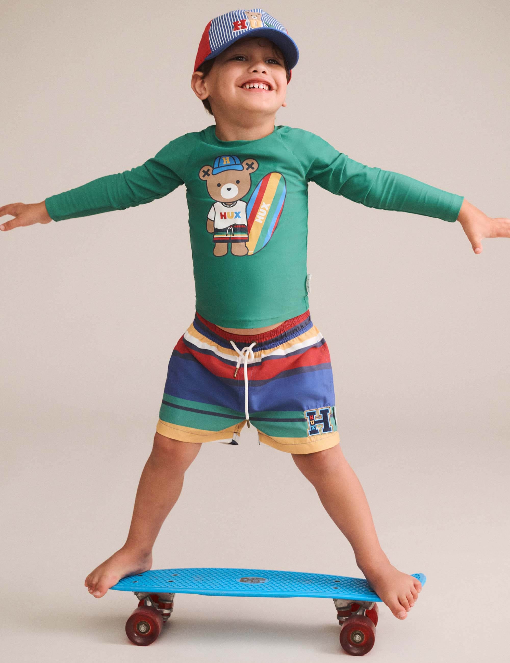 Variegated Stripe Boardshort SWIMWEAR Huxbaby Shopify