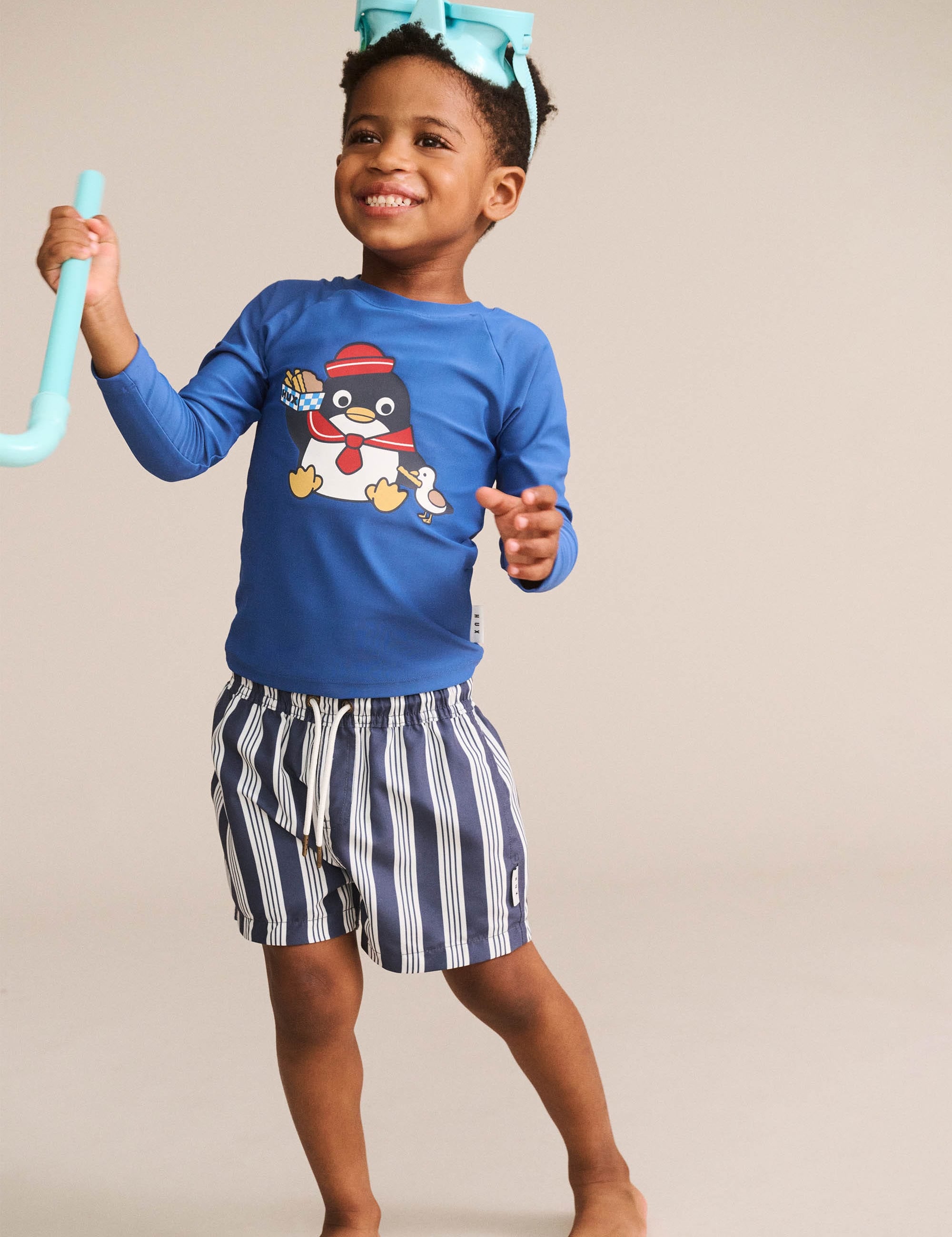 Ink Stripe Boardshort SWIMWEAR Huxbaby Shopify