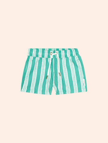 Vintage Green Stripe Boardshort SWIMWEAR Huxbaby Shopify