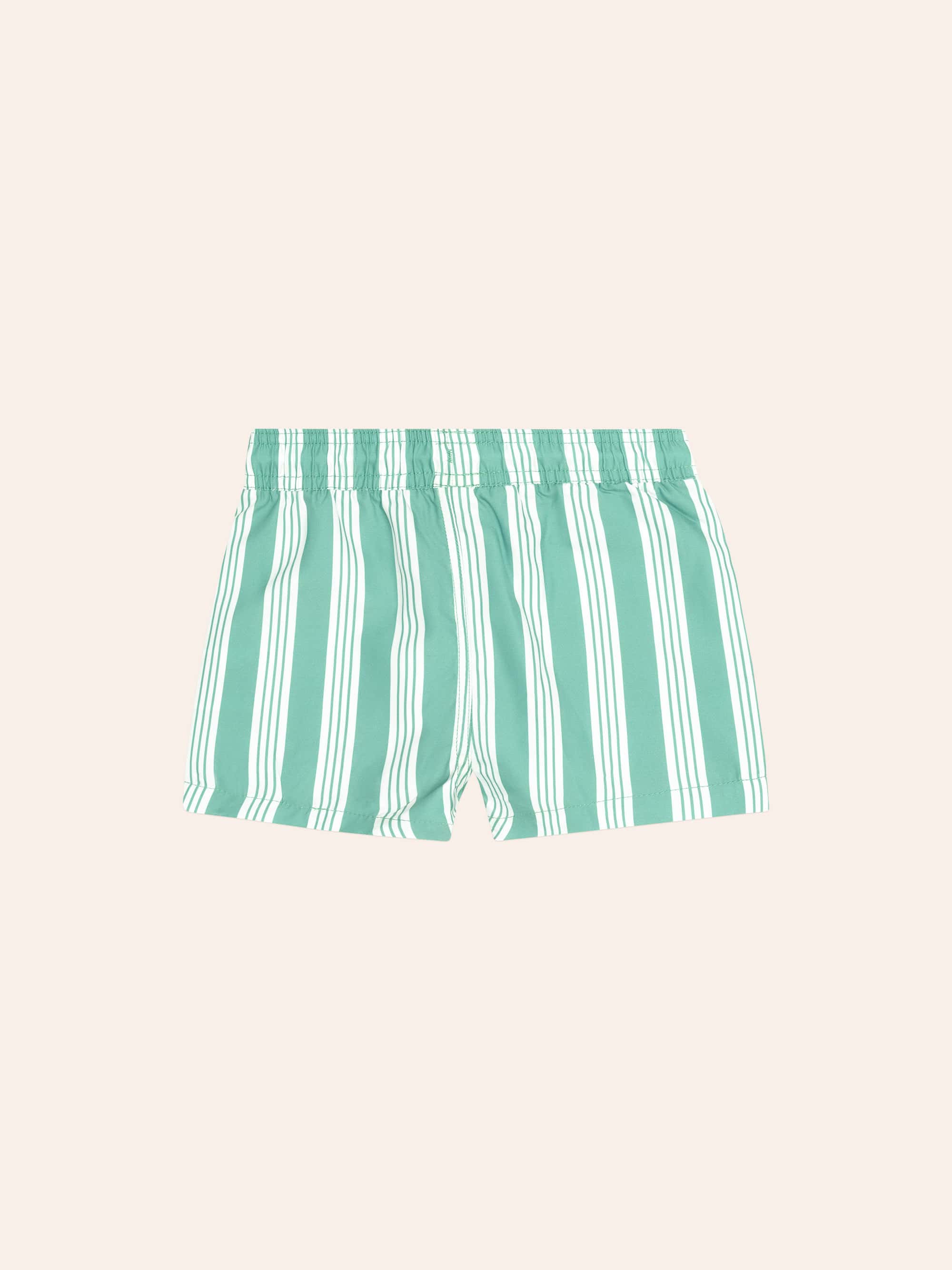 Vintage Green Stripe Boardshort SWIMWEAR Huxbaby Shopify
