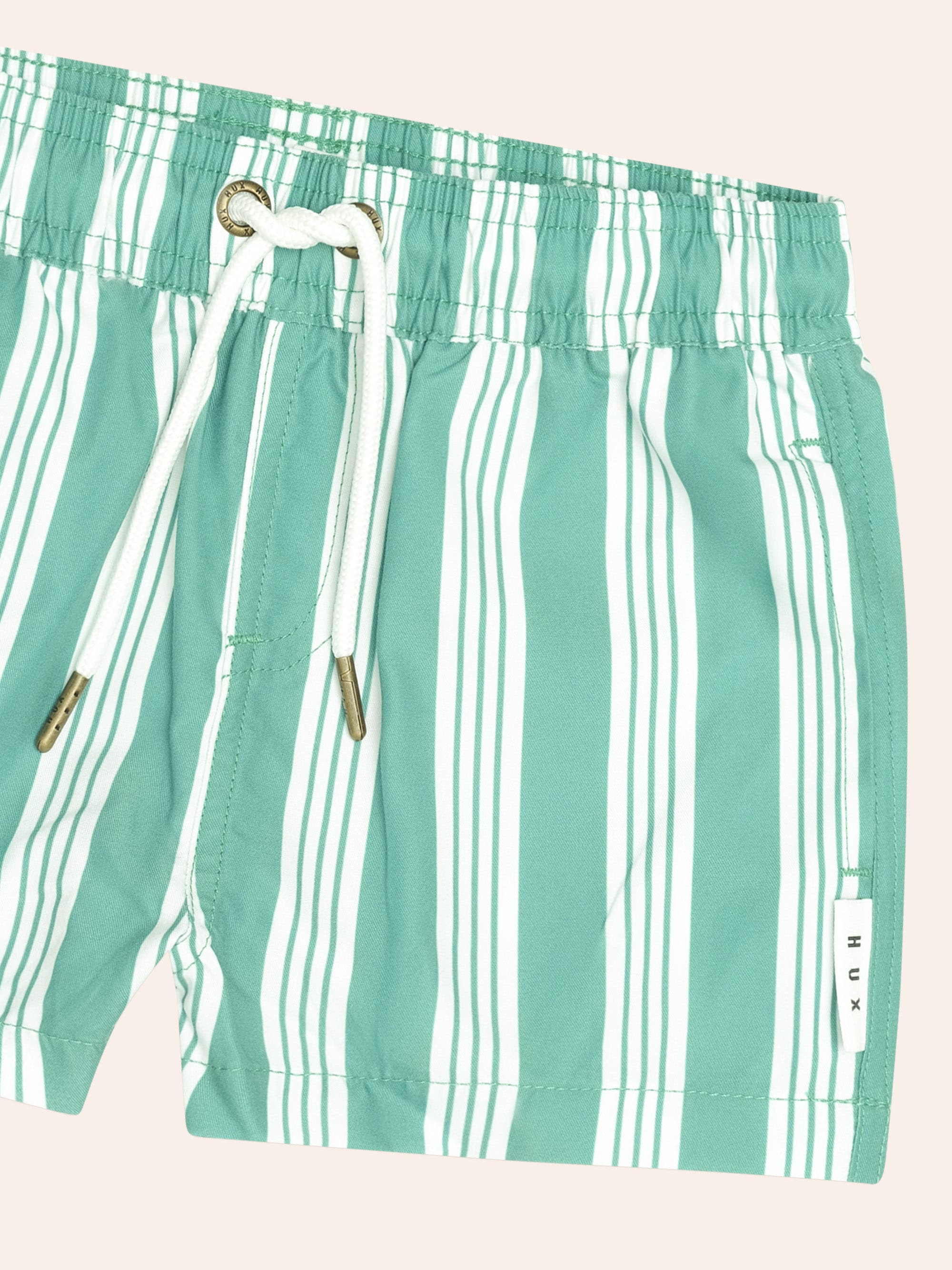 Vintage Green Stripe Boardshort SWIMWEAR Huxbaby Shopify