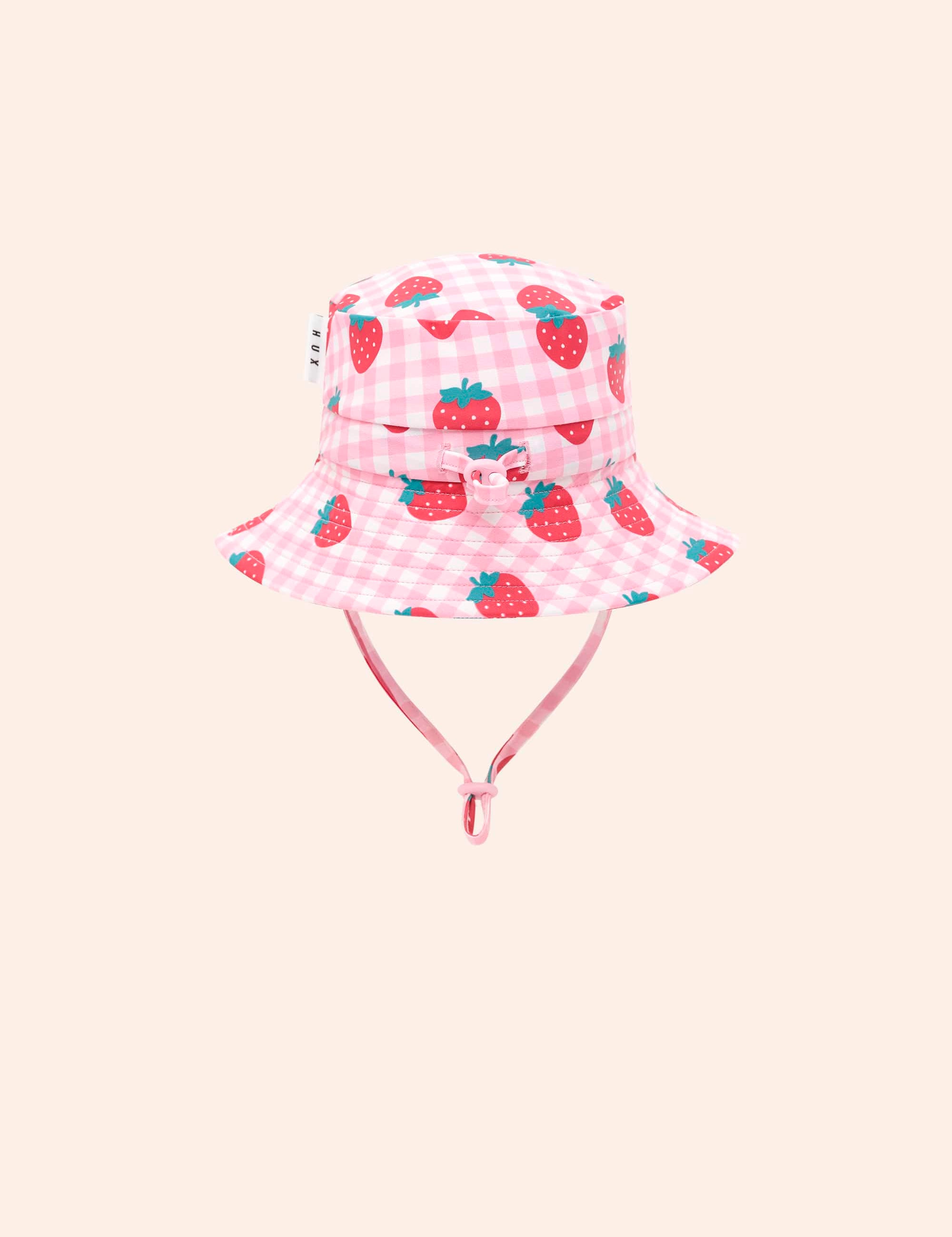 Strawberry Check Swimhat SWIMWEAR Huxbaby Shopify