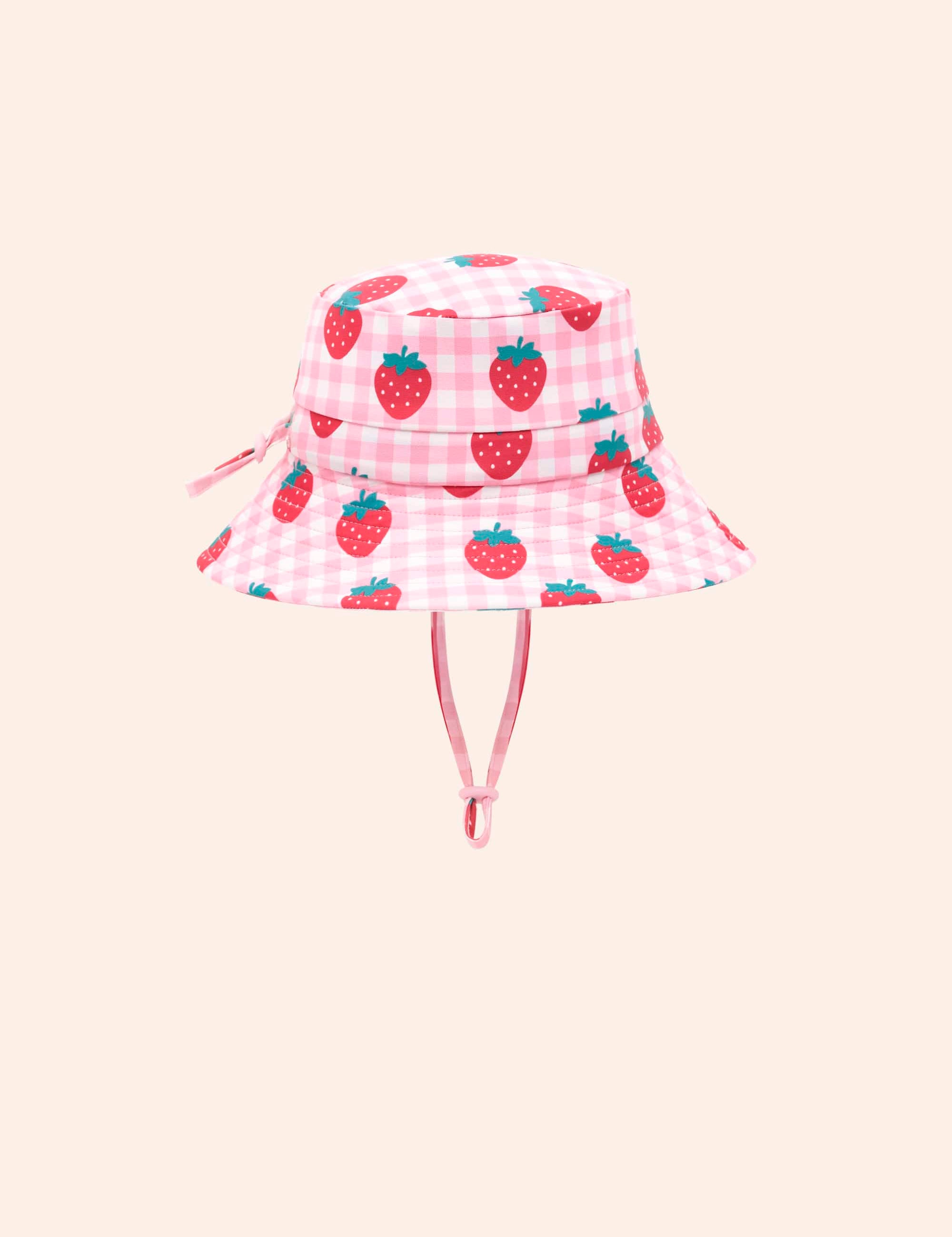 Strawberry Check Swimhat SWIMWEAR Huxbaby Shopify