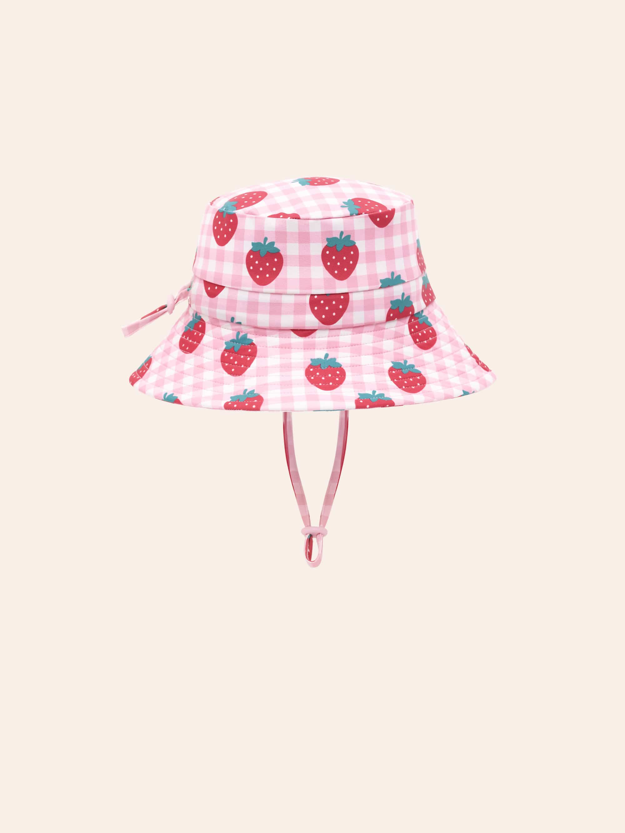 Strawberry Check Swimhat SWIMWEAR Huxbaby Shopify