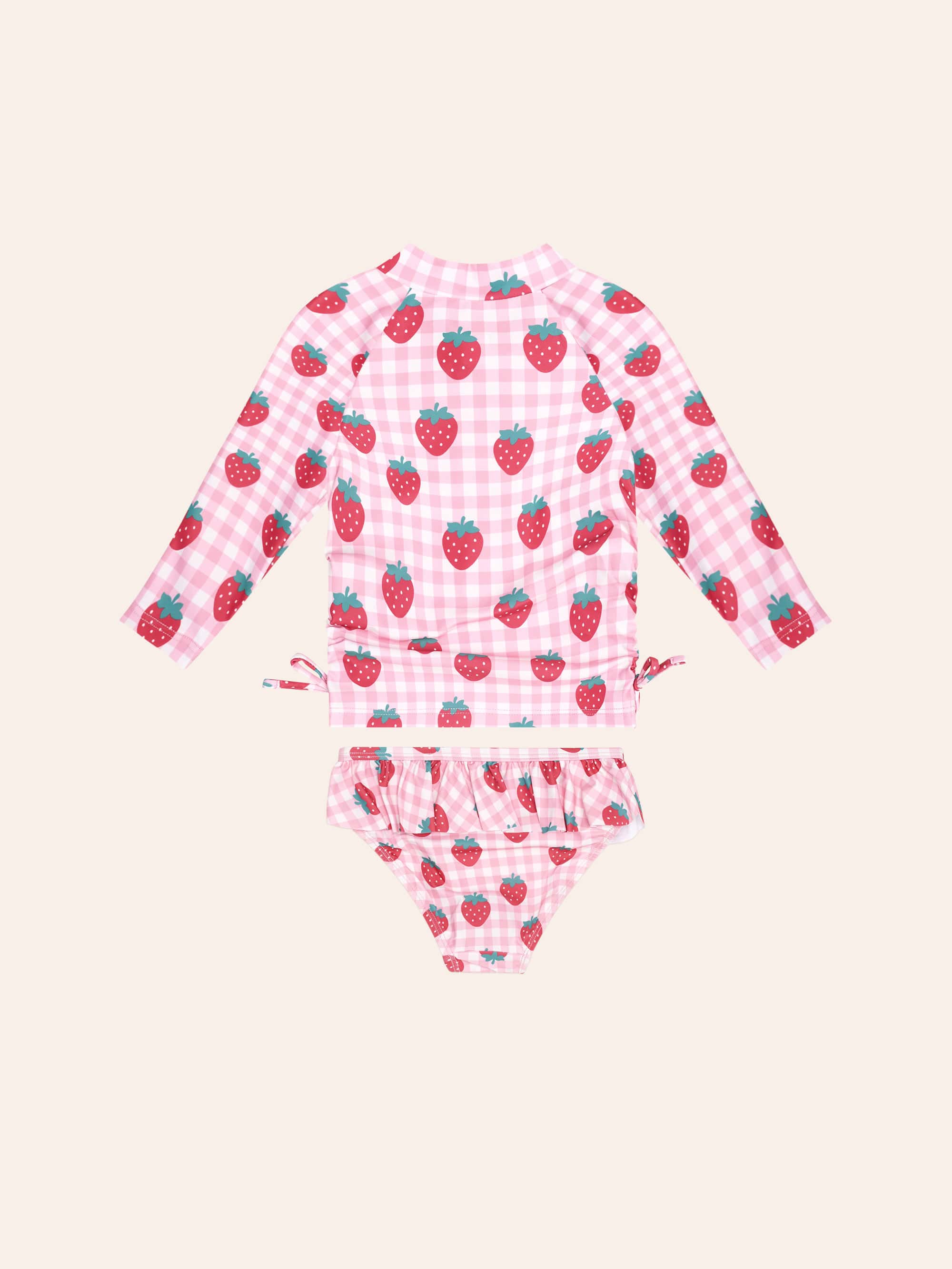 Strawberry Check 2Pc Swim Set SWIMWEAR Huxbaby Shopify