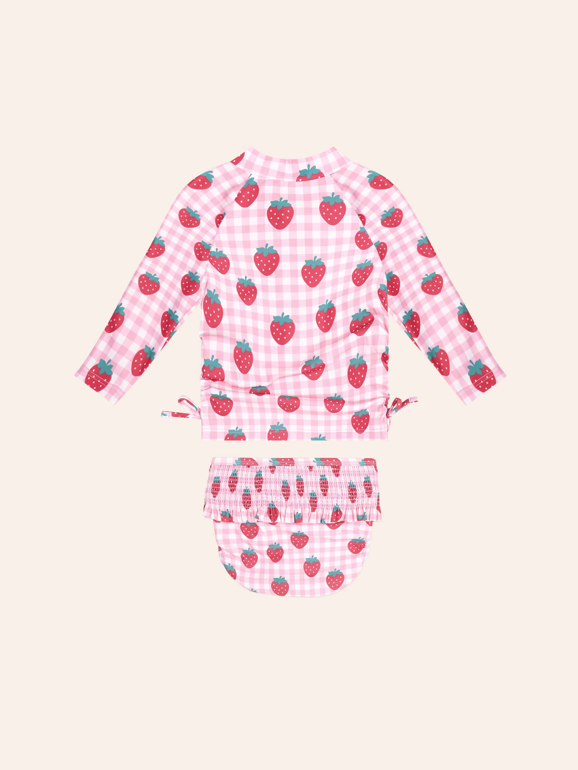 Strawberry Check 2Pc Swim Set SWIMWEAR Huxbaby Shopify