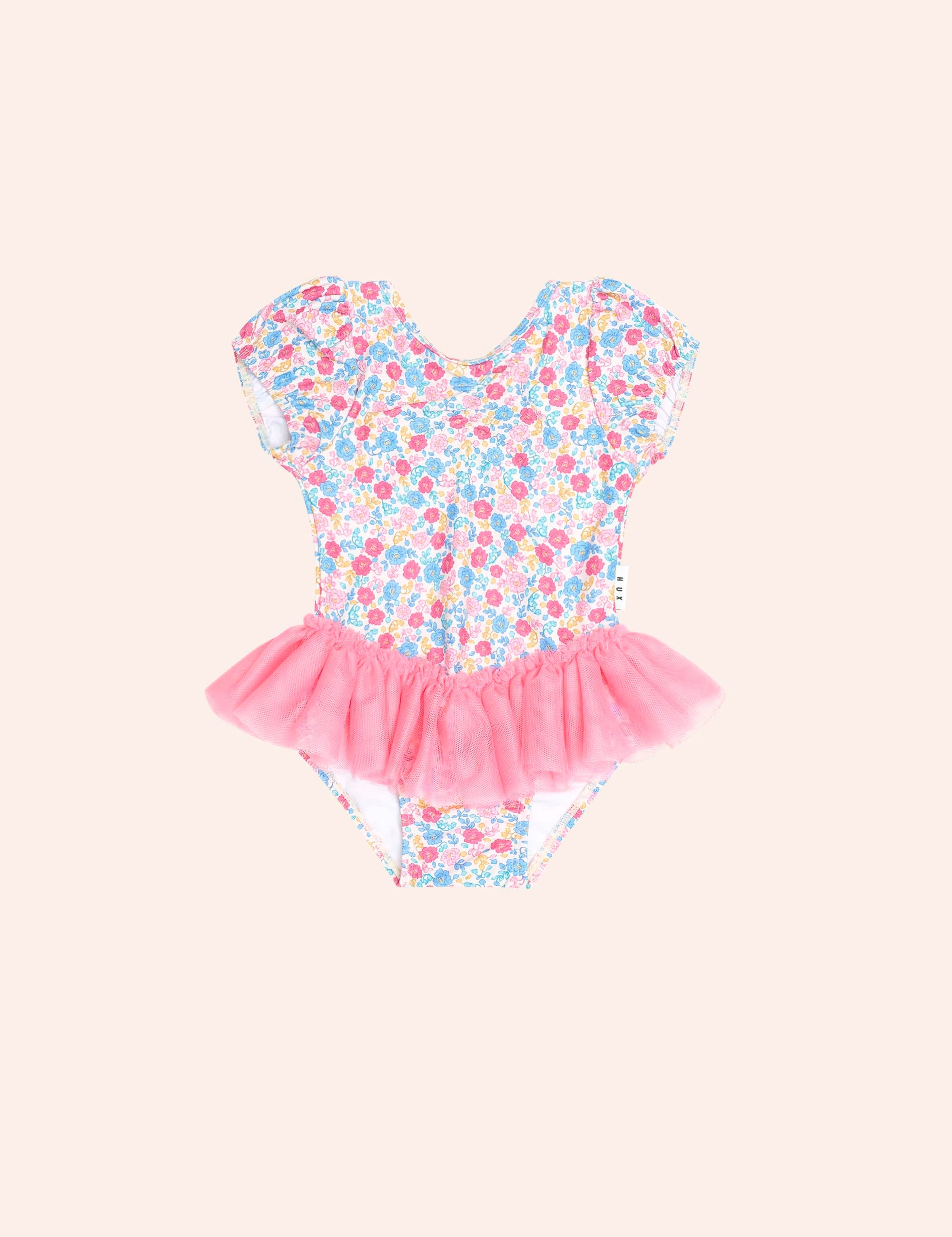 Vintage Floral Peplum Swimsuit SWIMWEAR Huxbaby Shopify