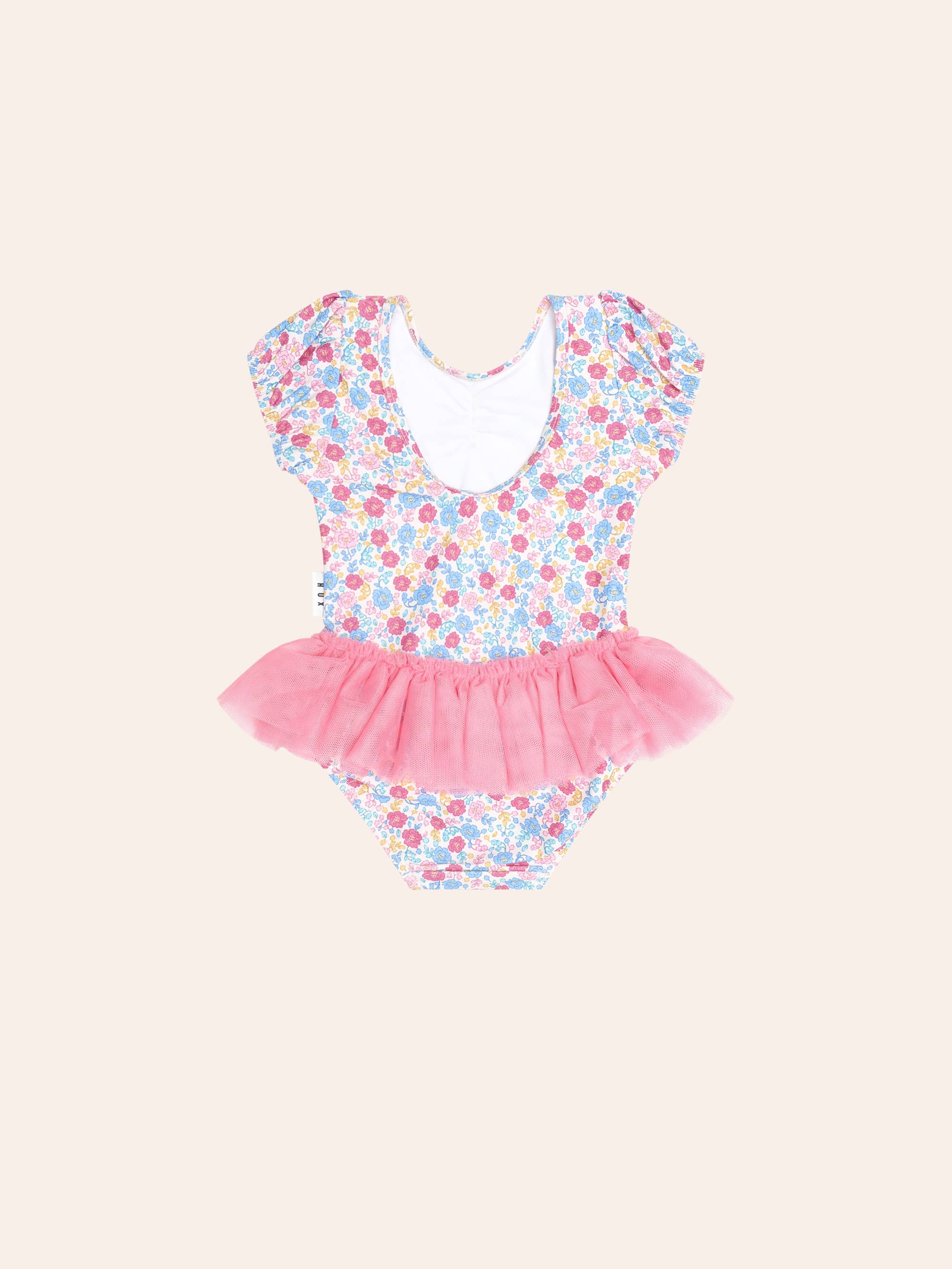 Huxbaby Shopify SWIMWEAR Vintage Floral Peplum Swimsuit