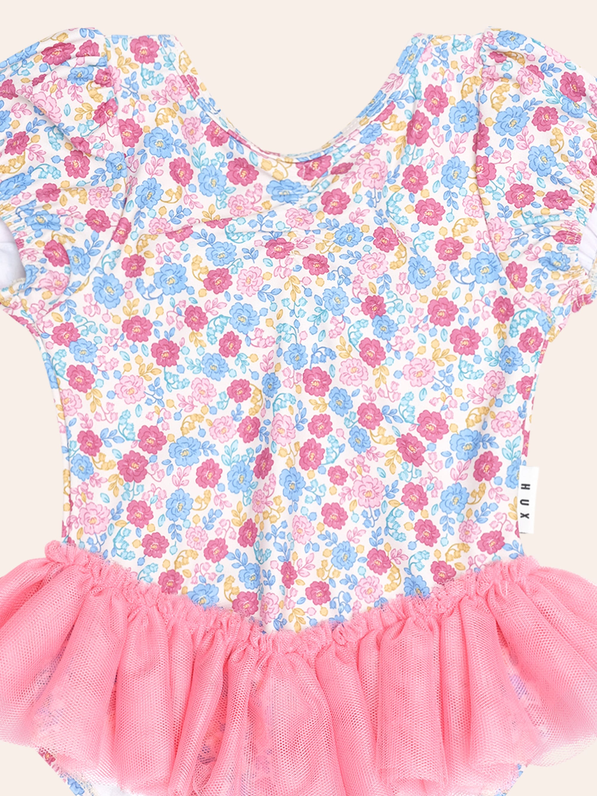 Huxbaby Shopify SWIMWEAR Vintage Floral Peplum Swimsuit