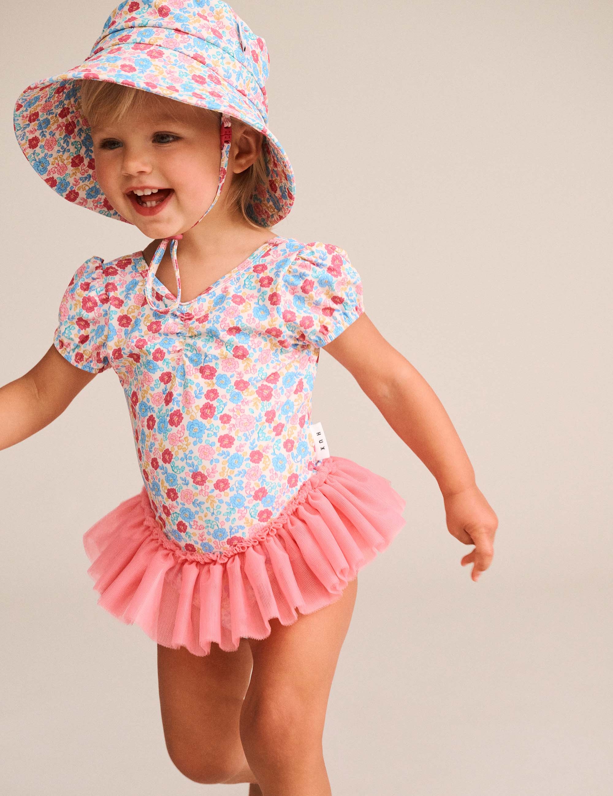 Vintage Floral Peplum Swimsuit SWIMWEAR Huxbaby Shopify