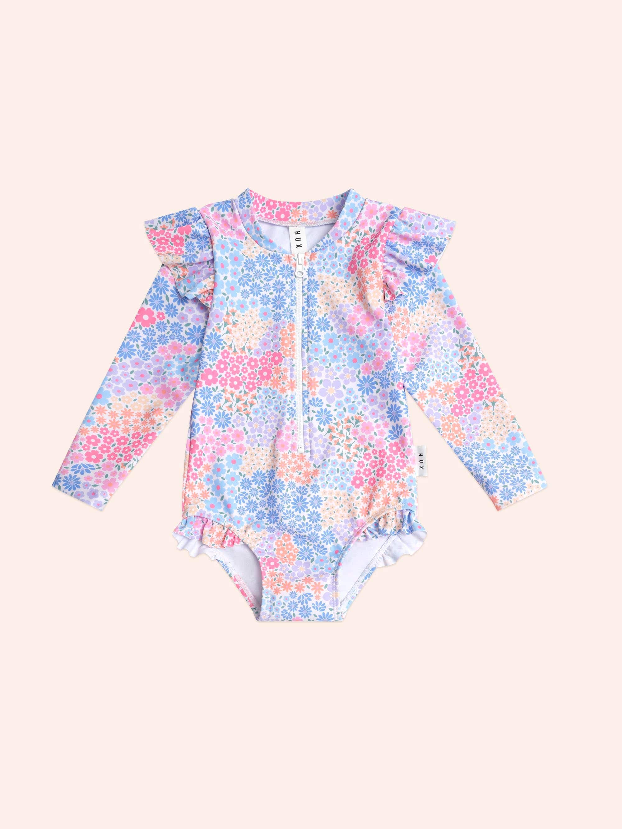 Frill Swimsuit Floral Bloom SWIMWEAR Huxbaby