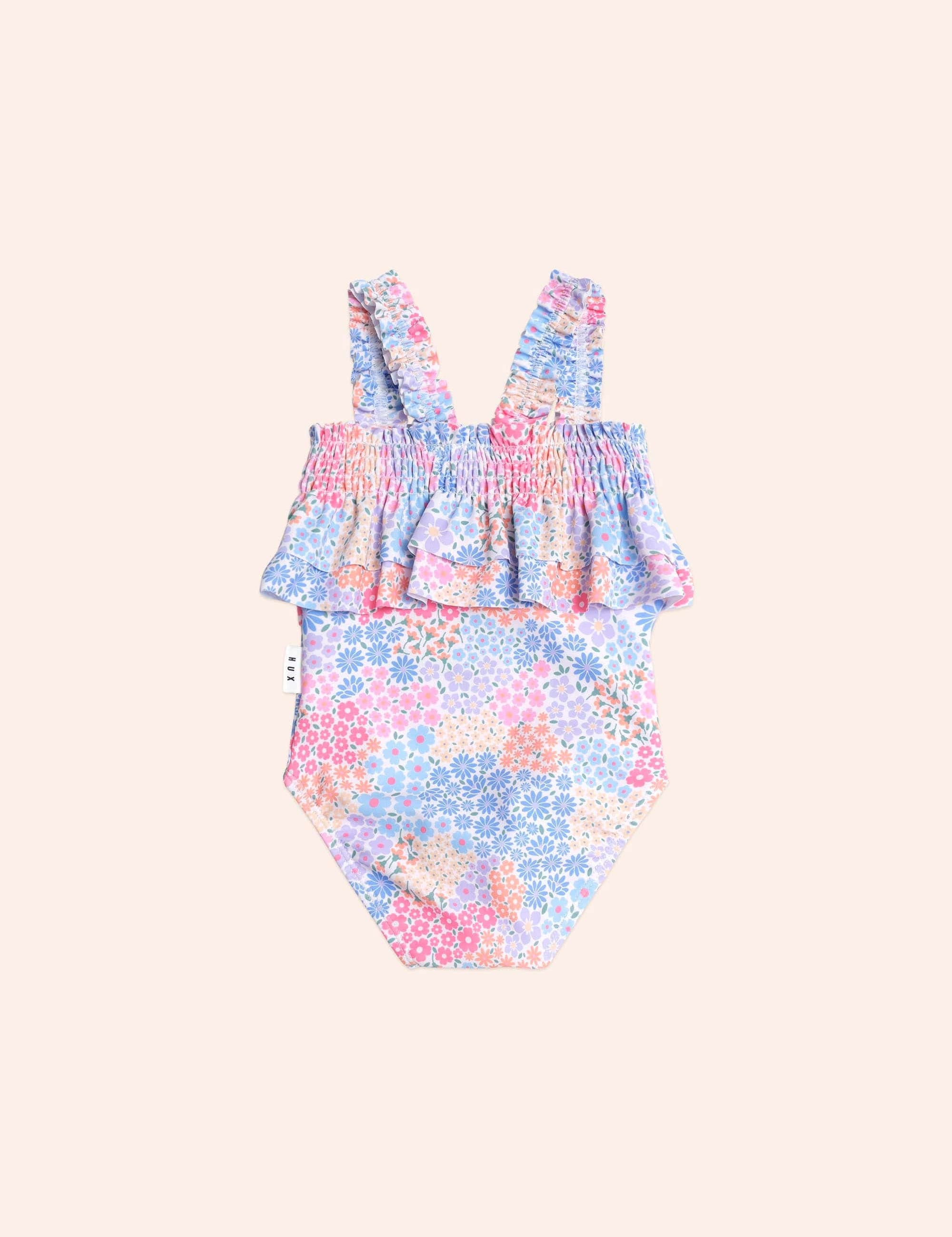 Shirred Swimsuit Floral Bloom SWIMWEAR Huxbaby