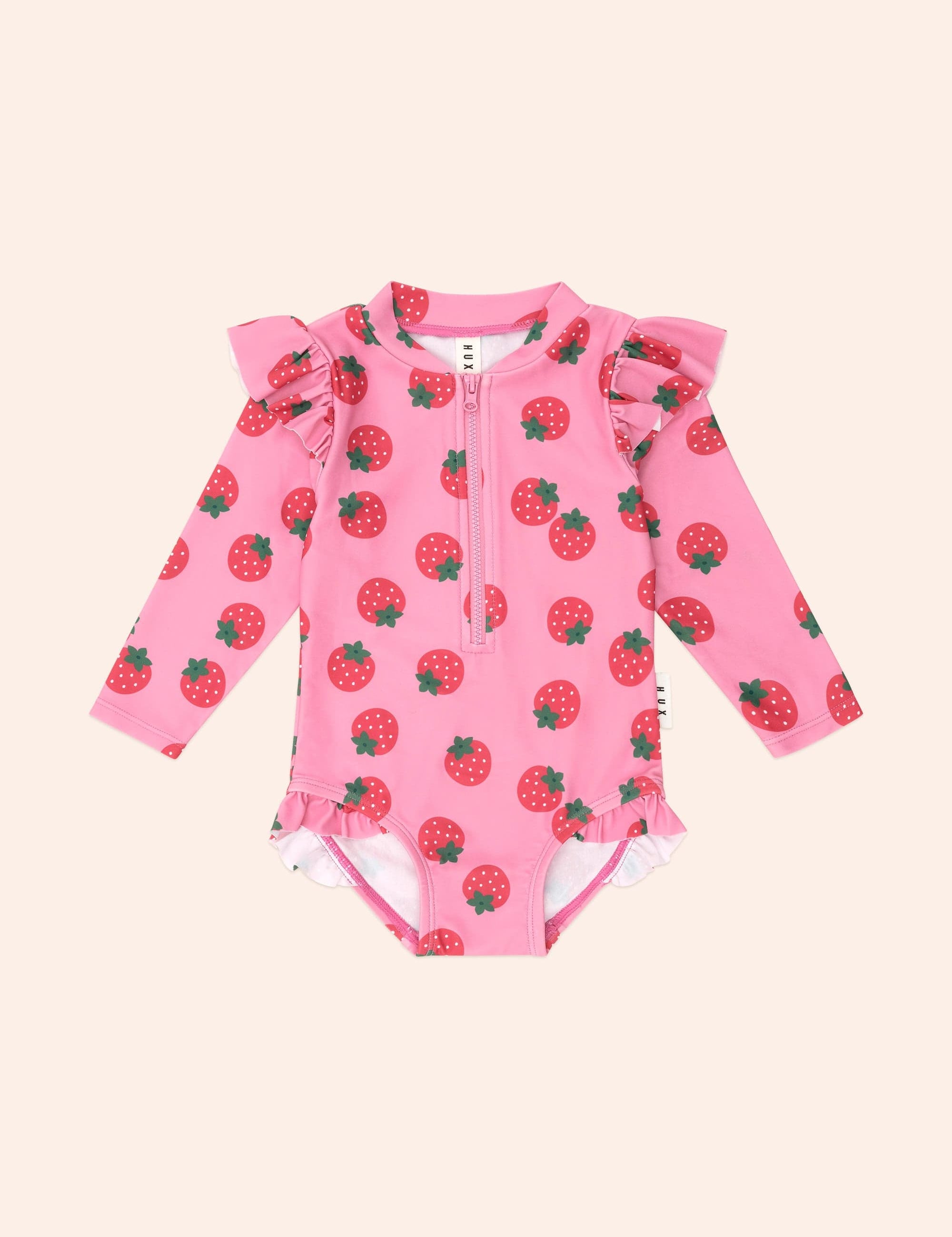 Strawberry Fields Forever Frill Swimsuit SWIMWEAR Huxbaby