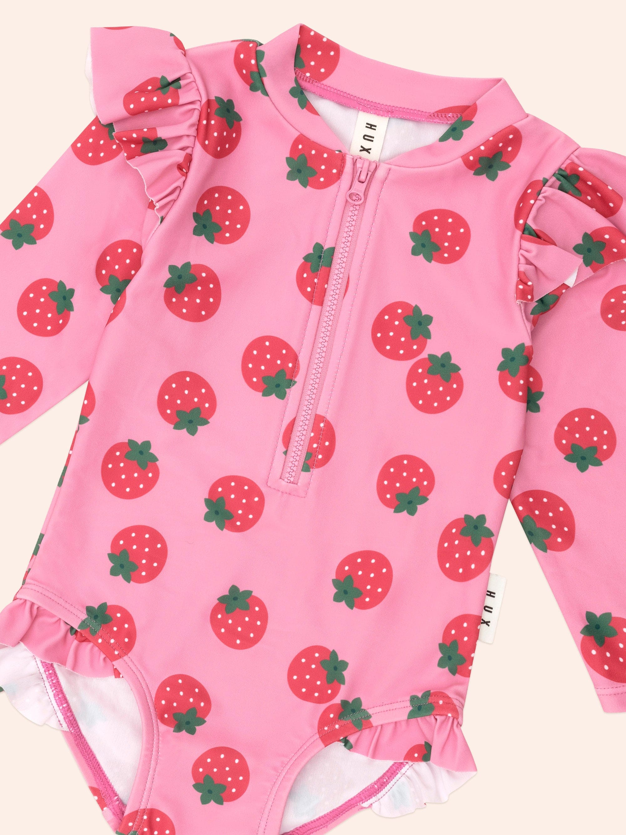 Strawberry Fields Forever Frill Swimsuit SWIMWEAR Huxbaby