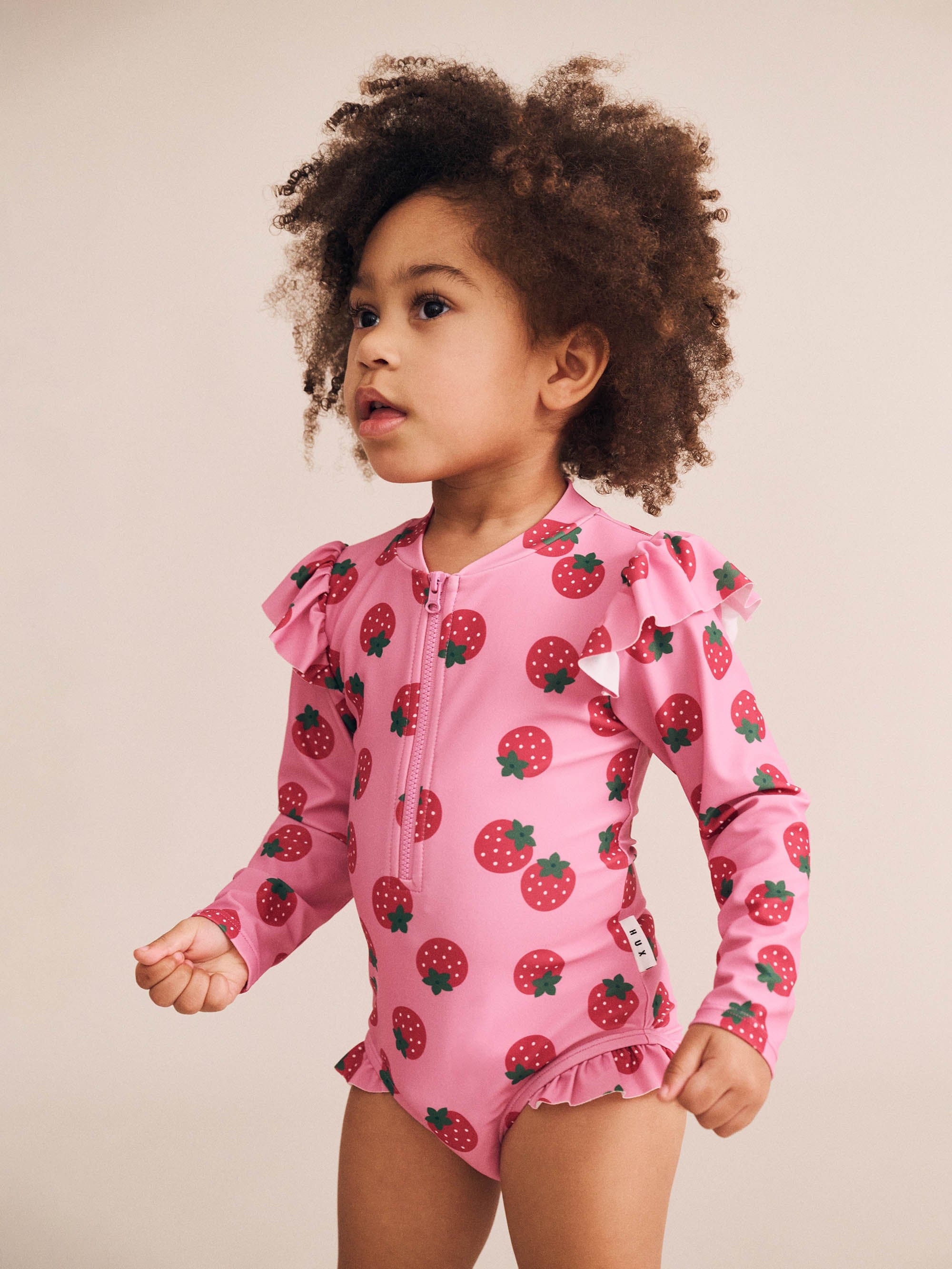 Strawberry Fields Forever Frill Swimsuit SWIMWEAR Huxbaby