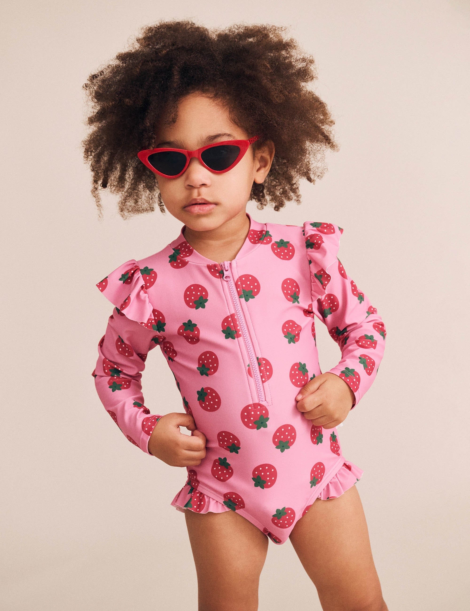 Strawberry Fields Forever Frill Swimsuit SWIMWEAR Huxbaby