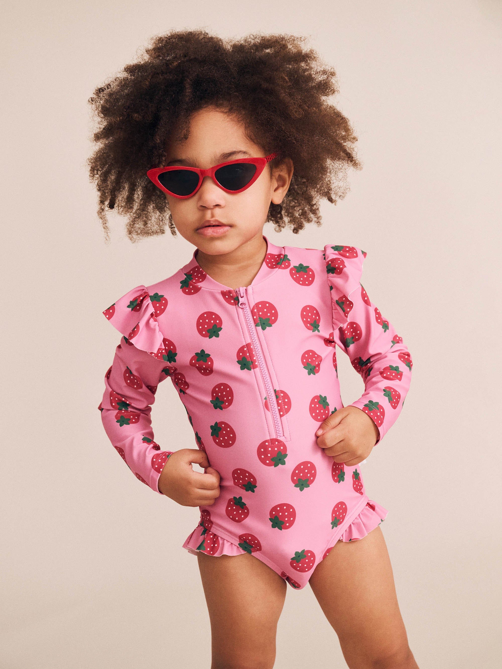 Strawberry Fields Forever Frill Swimsuit SWIMWEAR Huxbaby