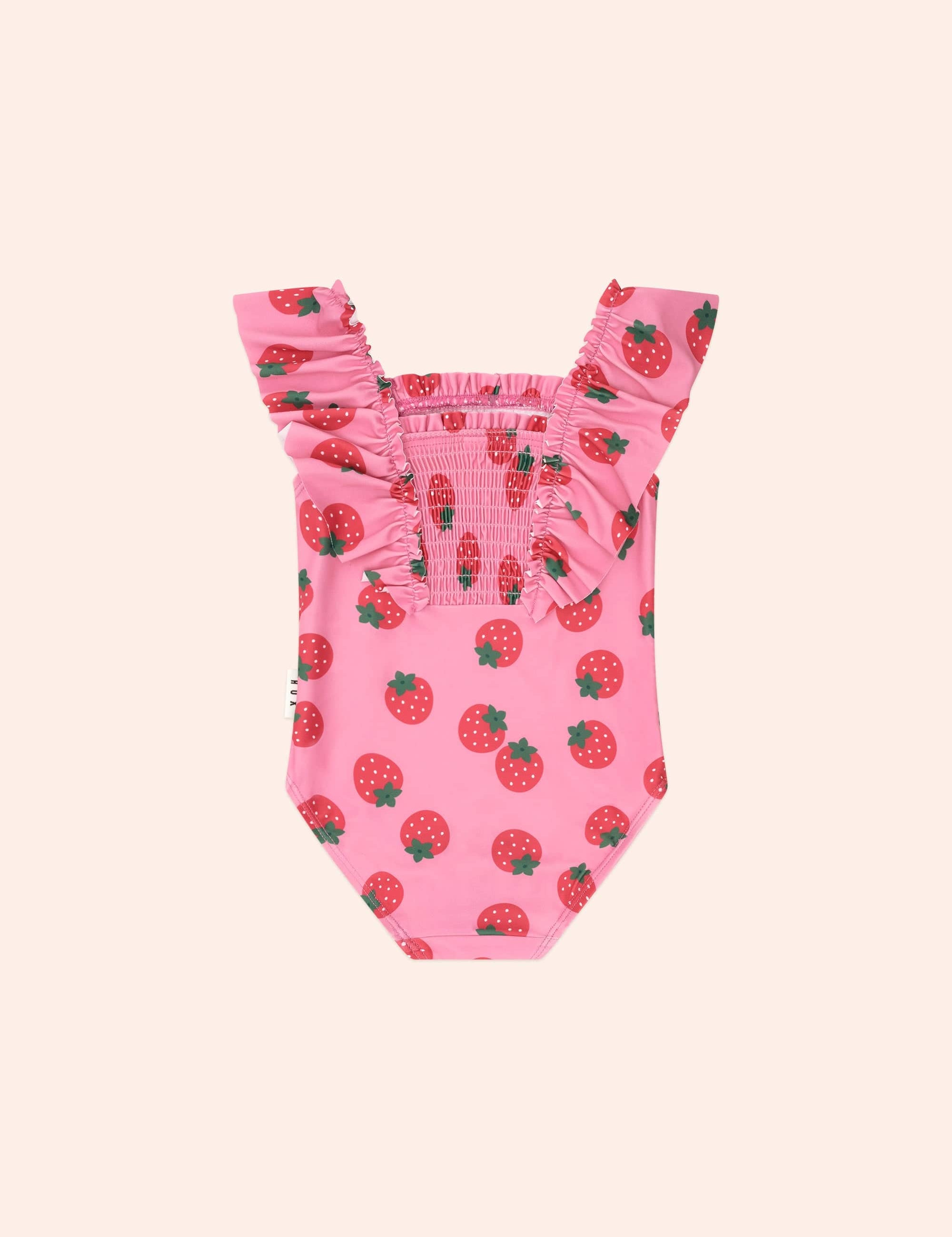 Strawberry Fields Forever Shirred Swimsuit SWIMWEAR Huxbaby