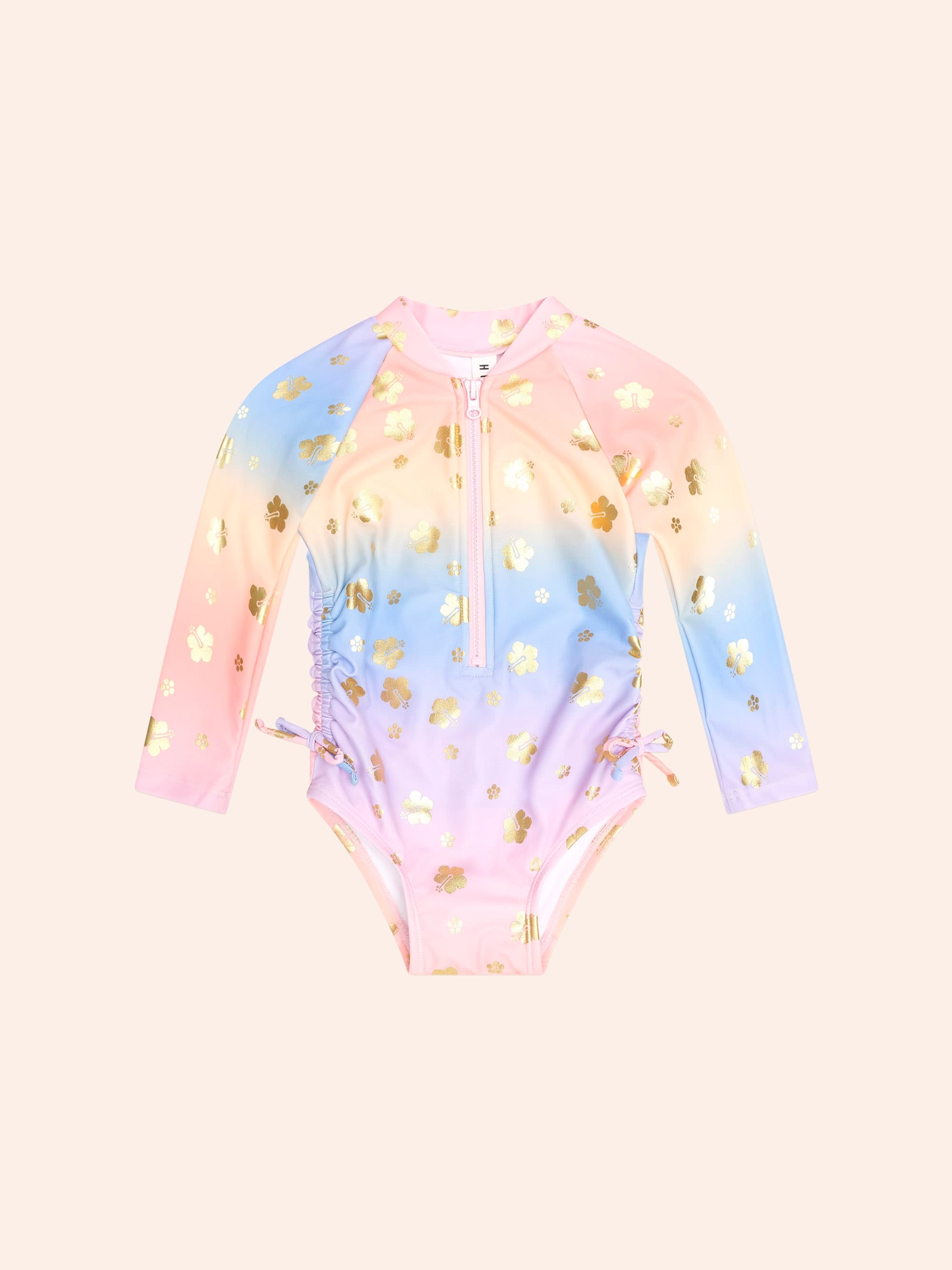 Tropical Foil Floral Ombre Swimsuit SWIMWEAR Huxbaby Shopify