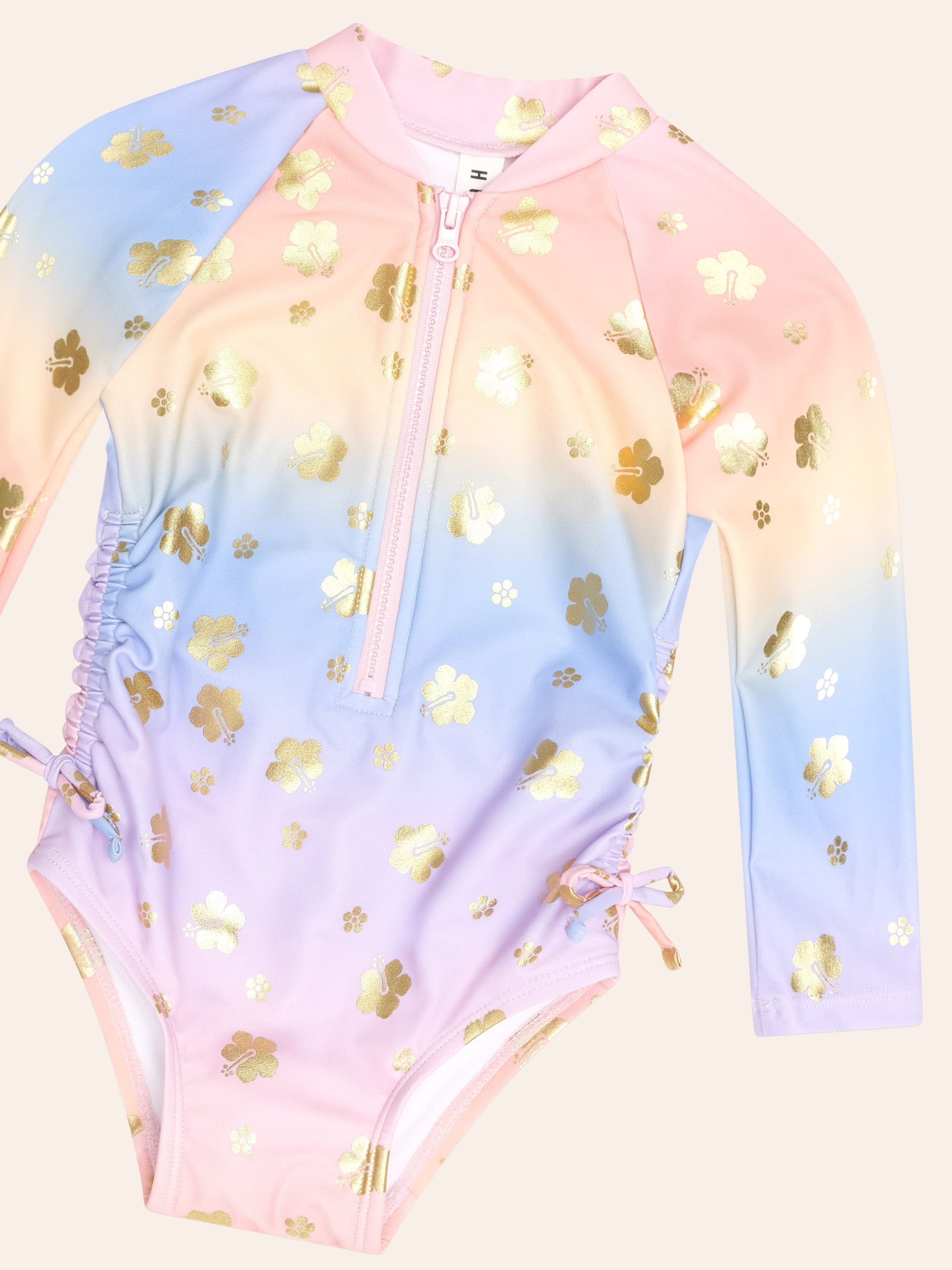 Tropical Foil Floral Ombre Swimsuit SWIMWEAR Huxbaby Shopify