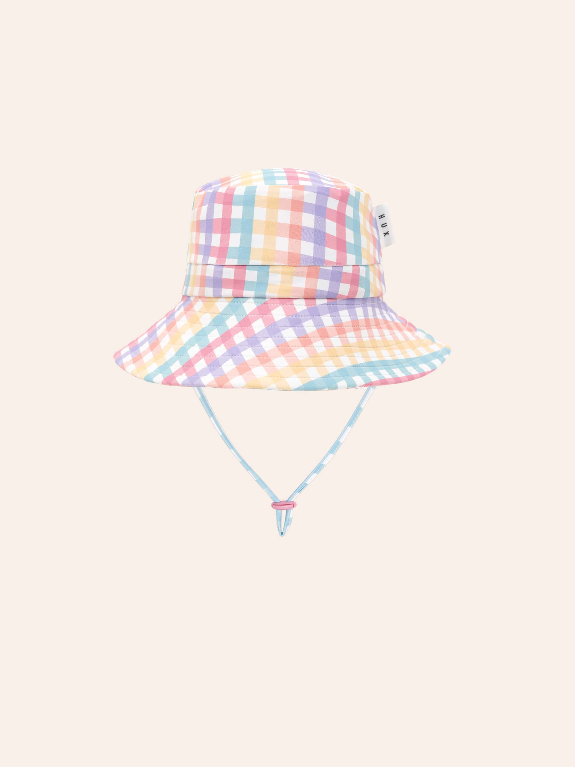 Rainbow Check Swimhat SWIMWEAR Huxbaby Shopify
