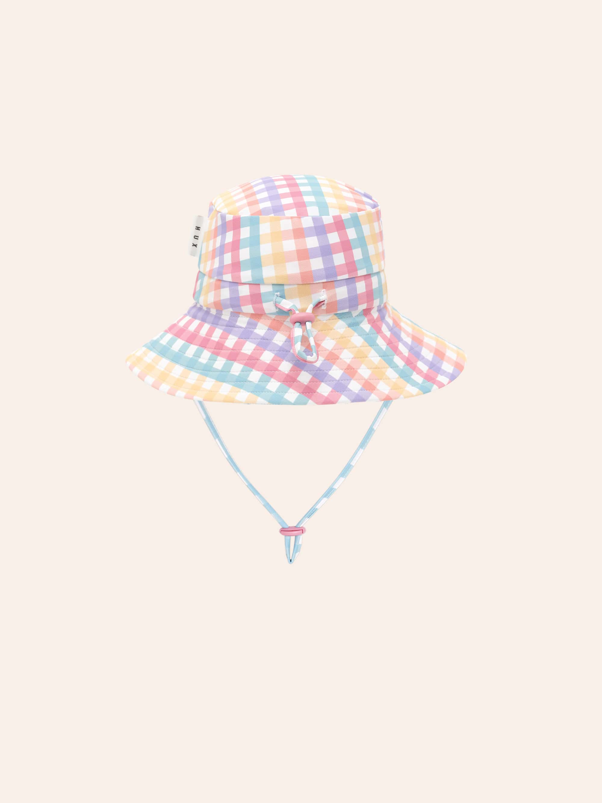 Rainbow Check Swimhat SWIMWEAR Huxbaby Shopify