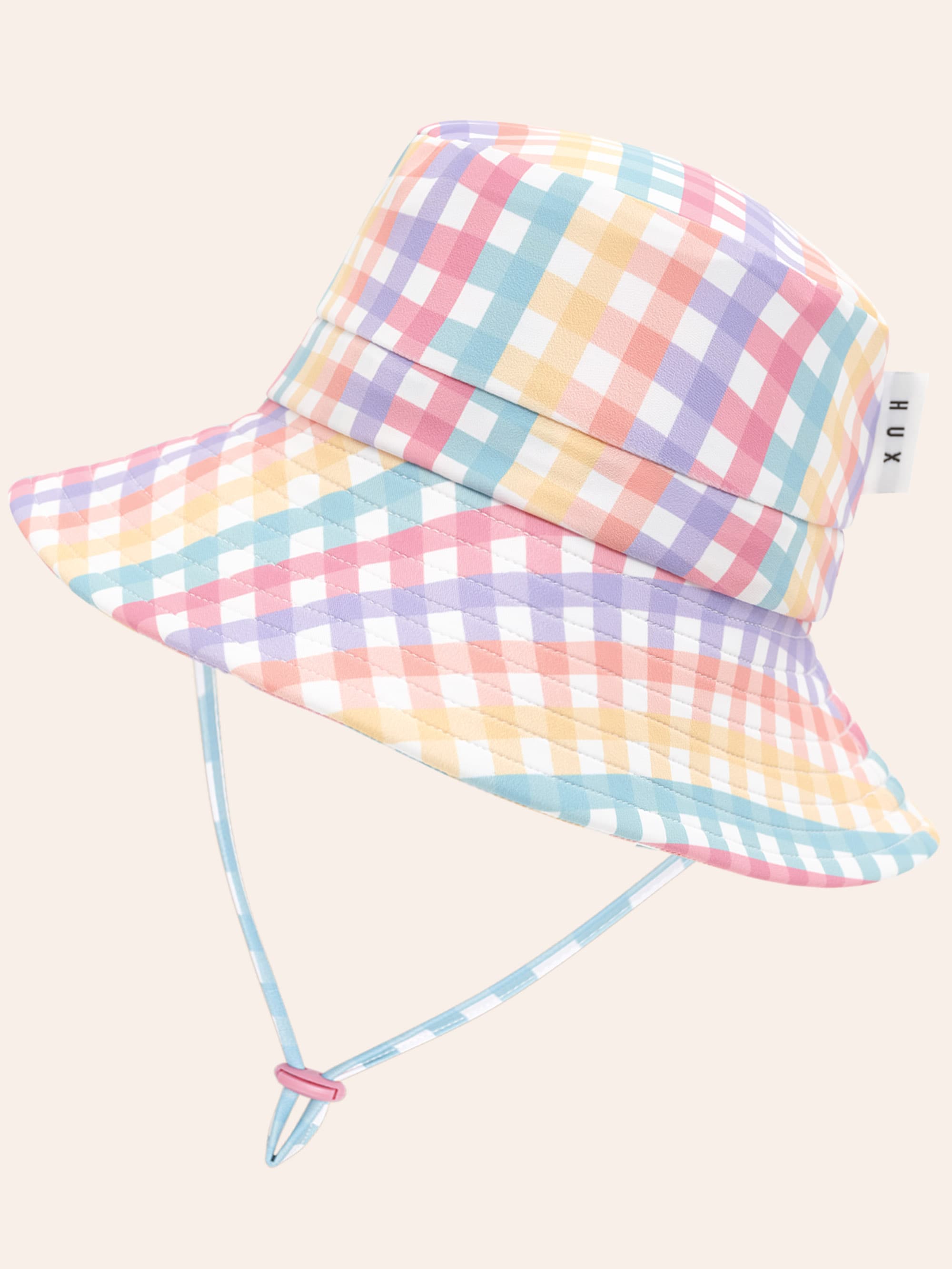 Rainbow Check Swimhat SWIMWEAR Huxbaby Shopify