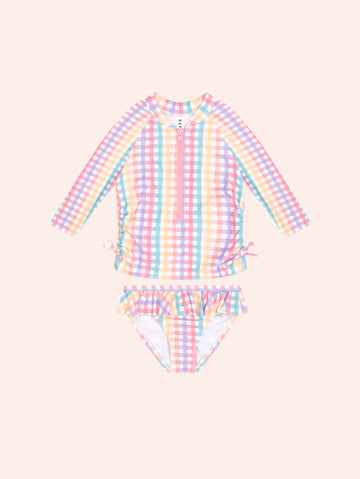 Rainbow Check 2Pc Swim Set SWIMWEAR Huxbaby Shopify