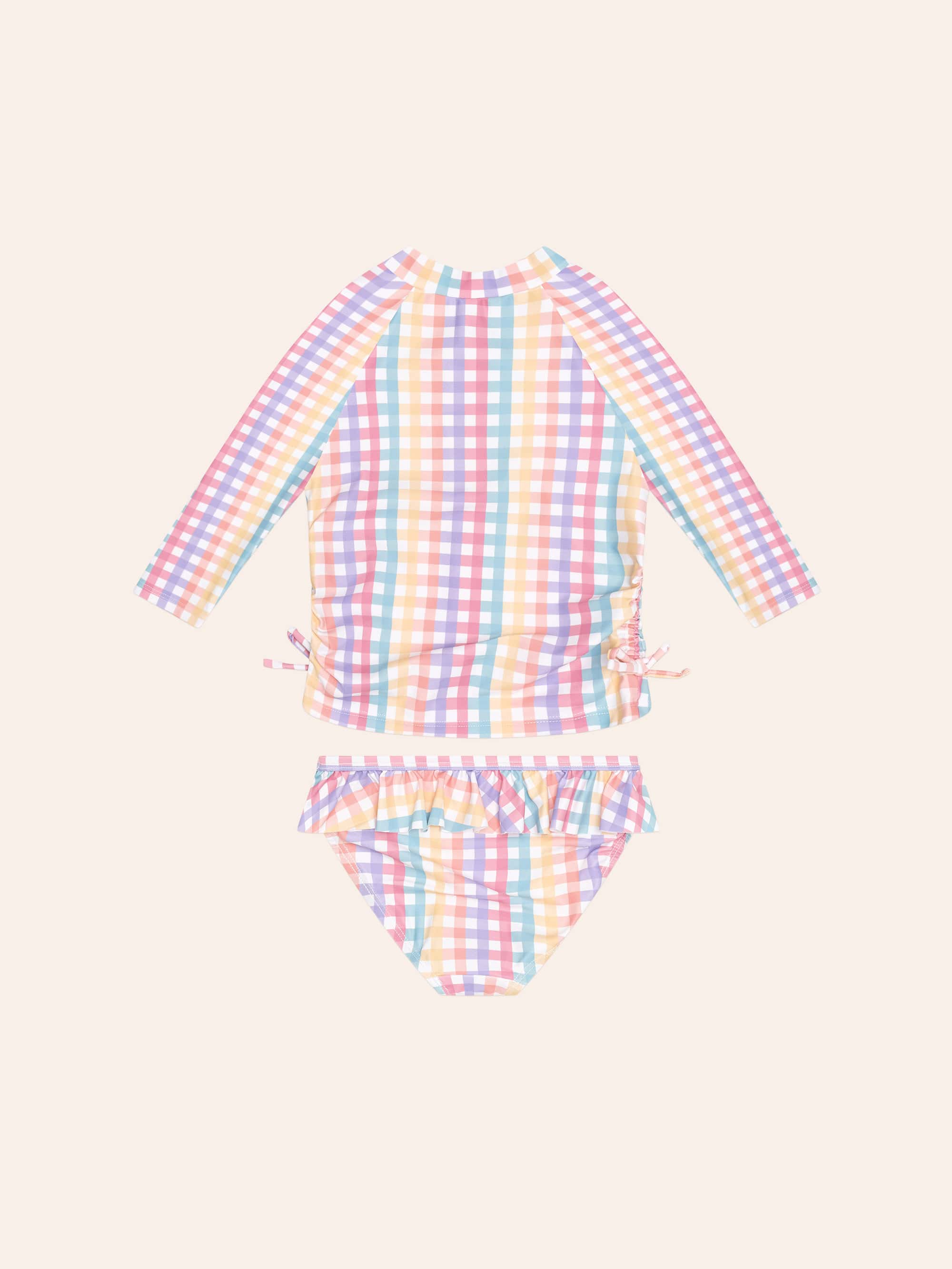 Rainbow Check 2Pc Swim Set SWIMWEAR Huxbaby Shopify