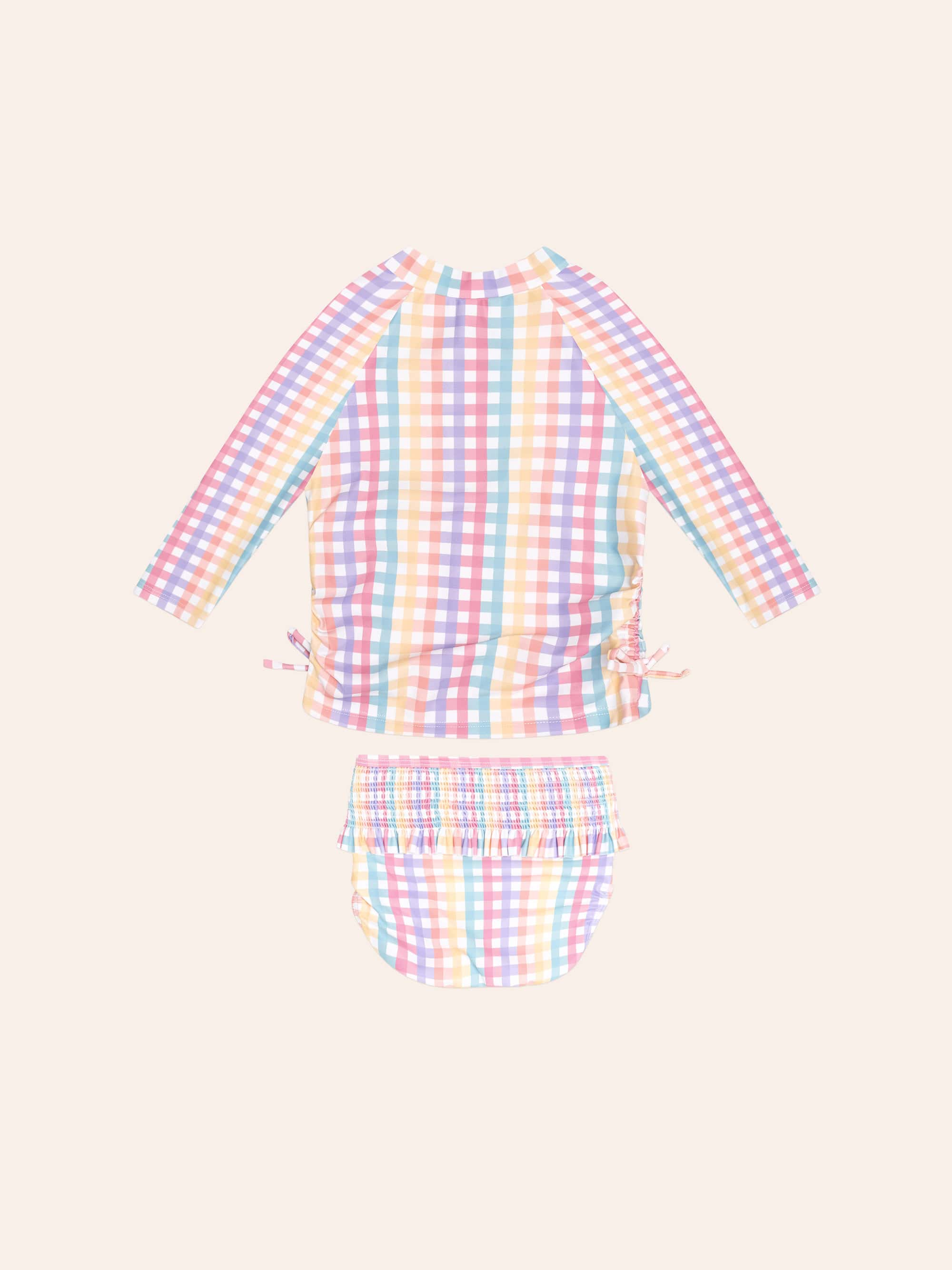 Rainbow Check 2Pc Swim Set SWIMWEAR Huxbaby Shopify