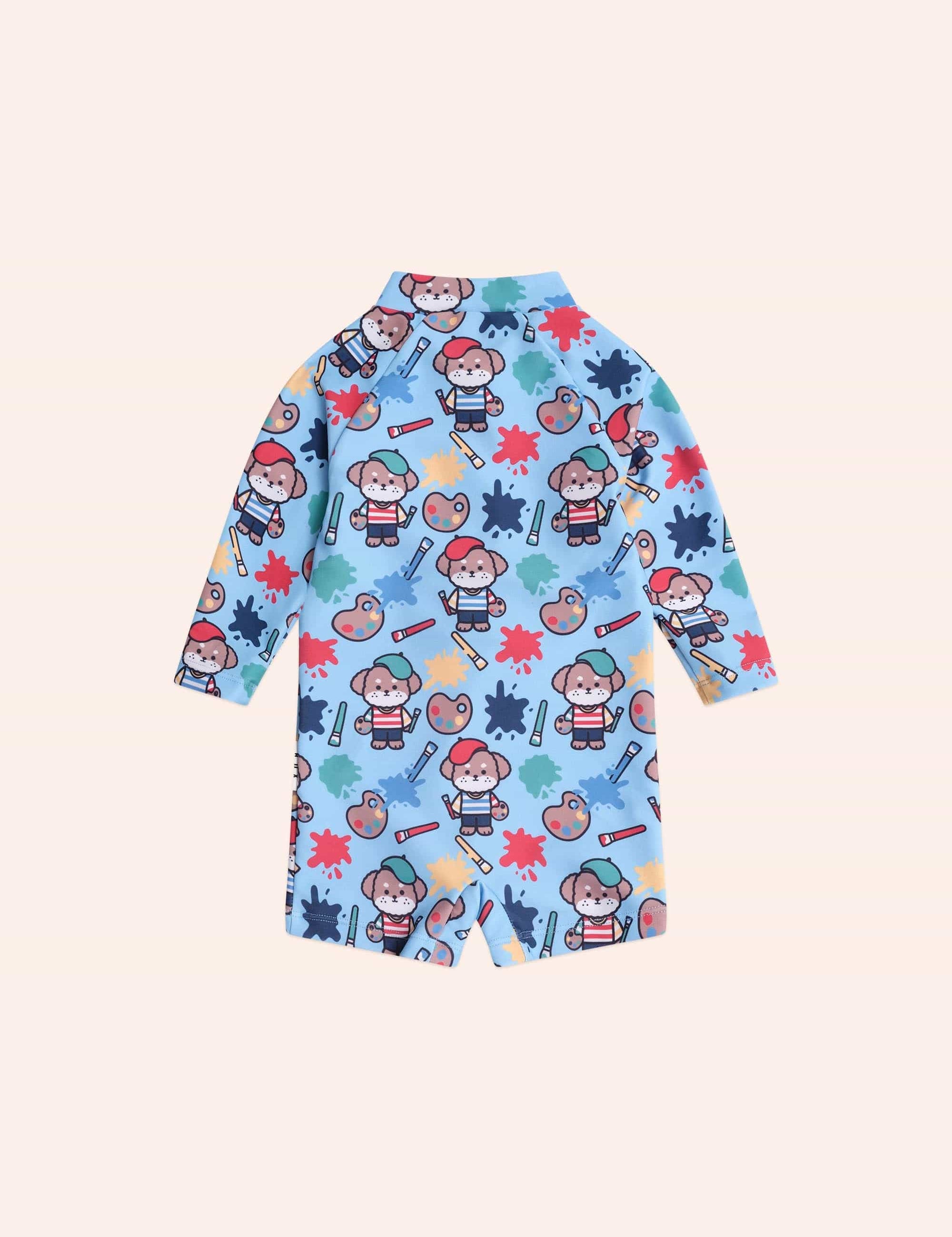 Parisian Painter Pup Swimsuit Shortie SWIMWEAR Huxbaby