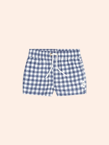 Ink Gingham Boardshort SWIMWEAR Huxbaby Shopify