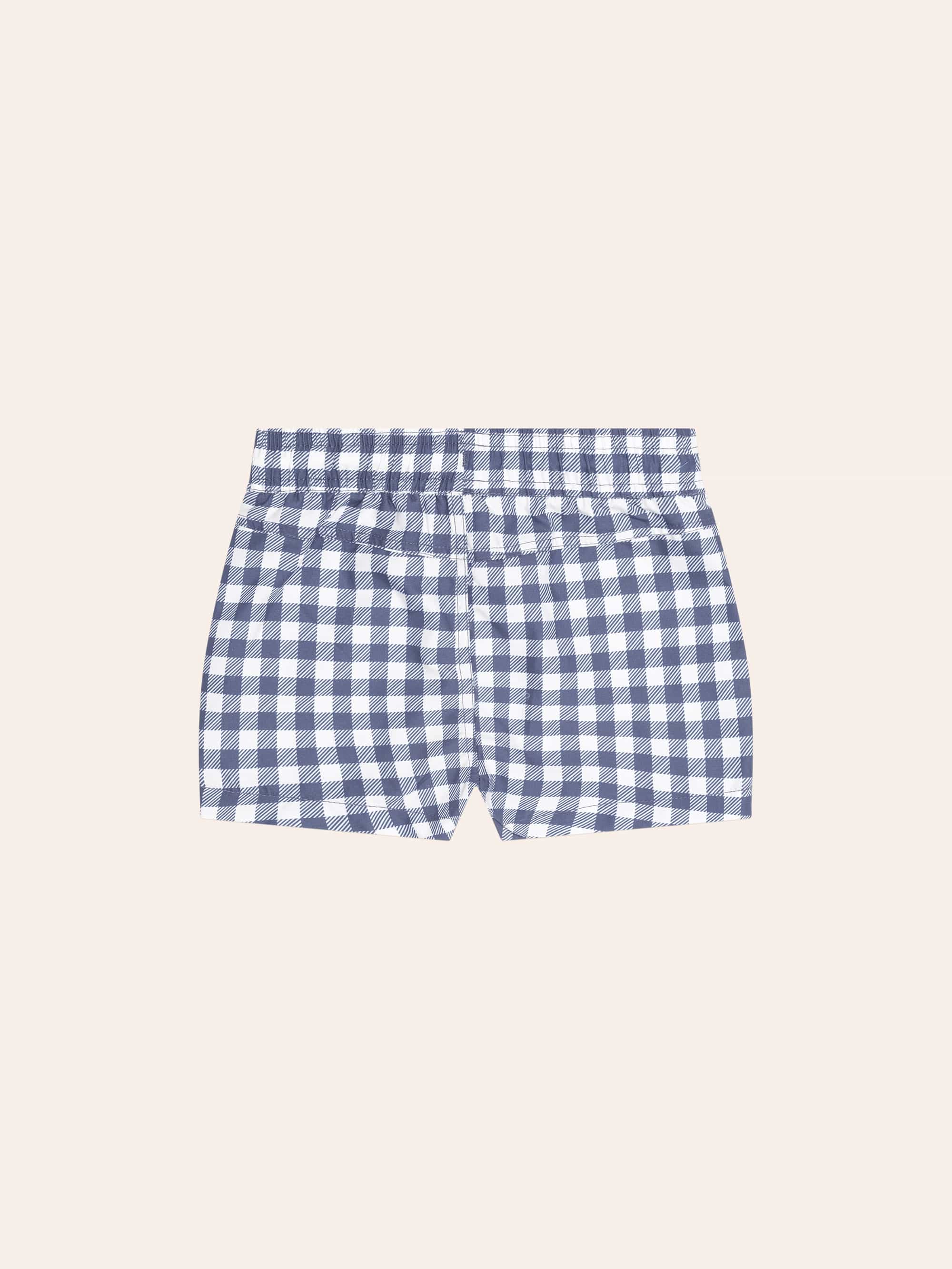 Ink Gingham Boardshort SWIMWEAR Huxbaby Shopify